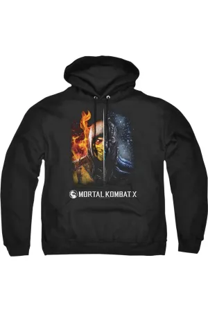 Mortal Kombat Fire And Ice Adult Pull Over Hoodie / Hooded Sweatshirt