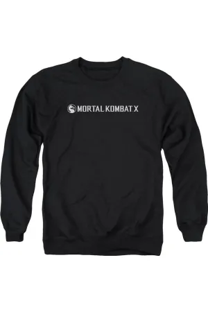 Mortal Kombat X Horizontal Logo Adult Crewneck Sweatshirt