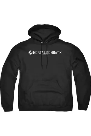 Mortal Kombat X Horizontal Logo Adult Pull Over Hoodie / Hooded Sweatshirt