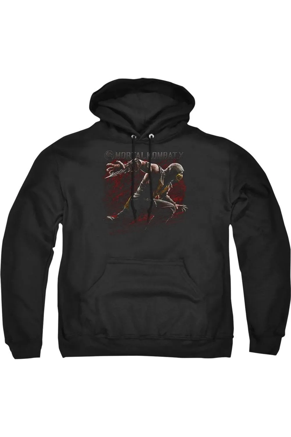 Mortal Kombat X Scorpion Lunge Adult Pull Over Hoodie / Hooded Sweatshirt