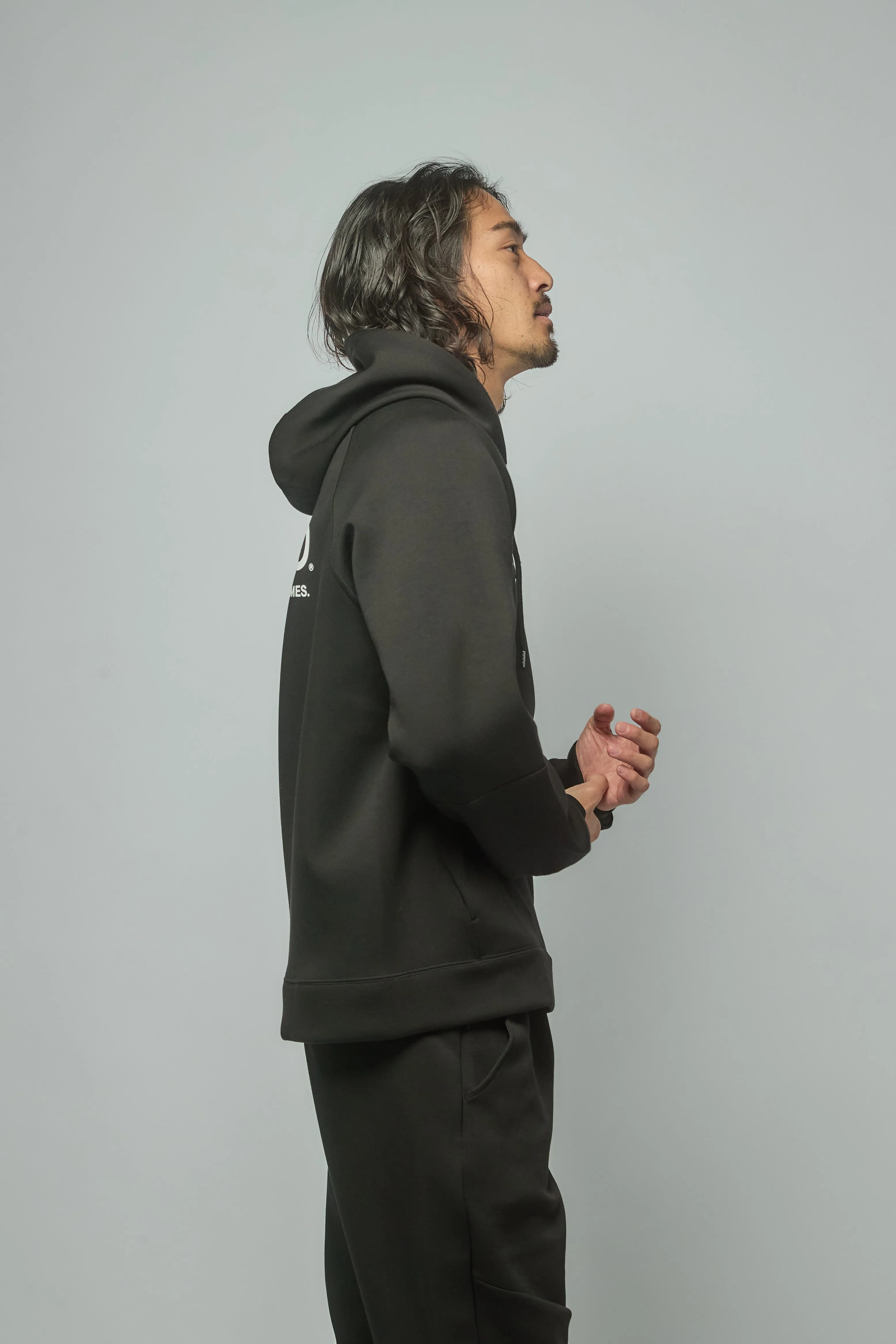 MULTIWAY WARM-UP HOODIE JACKET BLACK