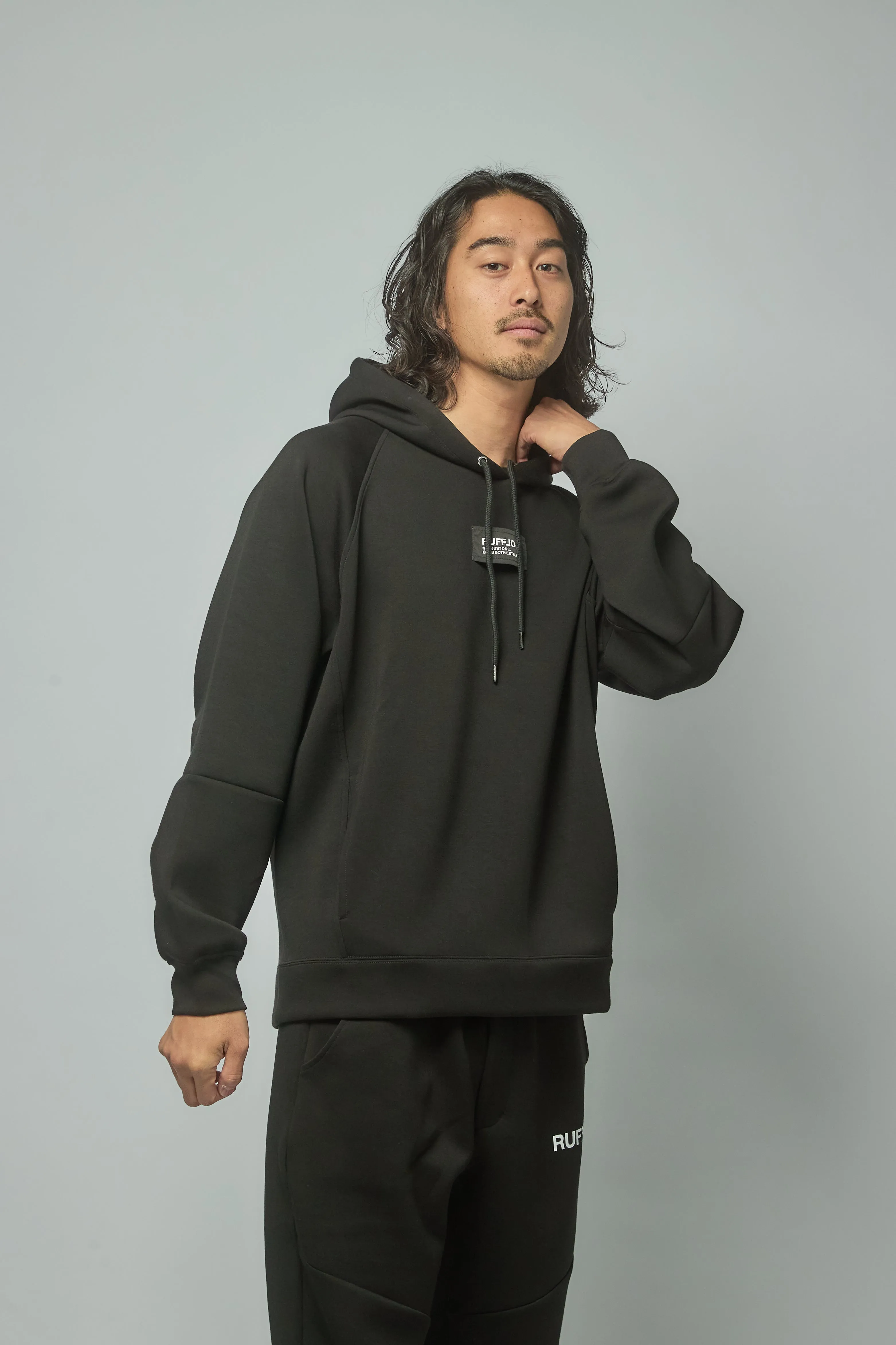 MULTIWAY WARM-UP HOODIE JACKET BLACK