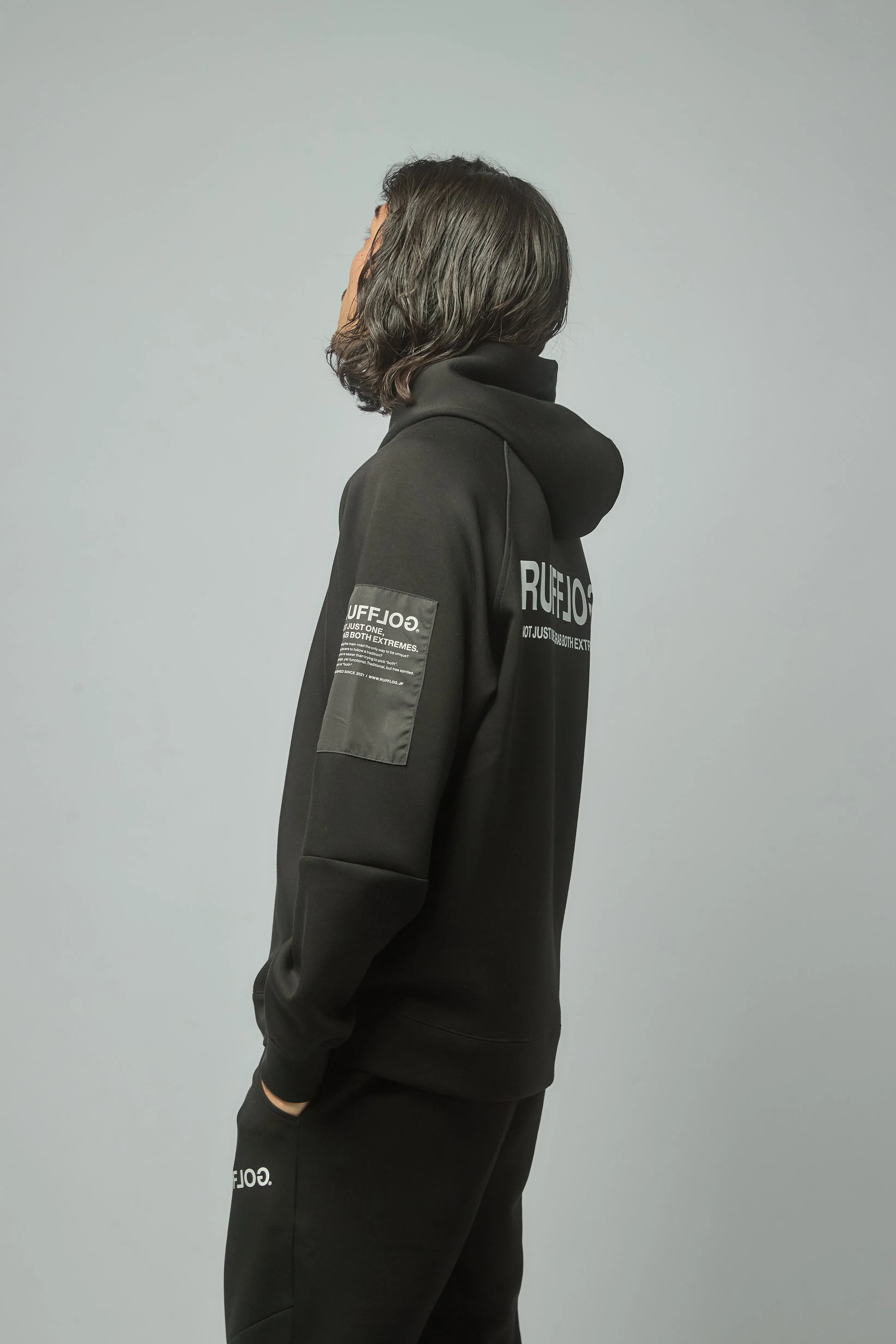MULTIWAY WARM-UP HOODIE JACKET BLACK