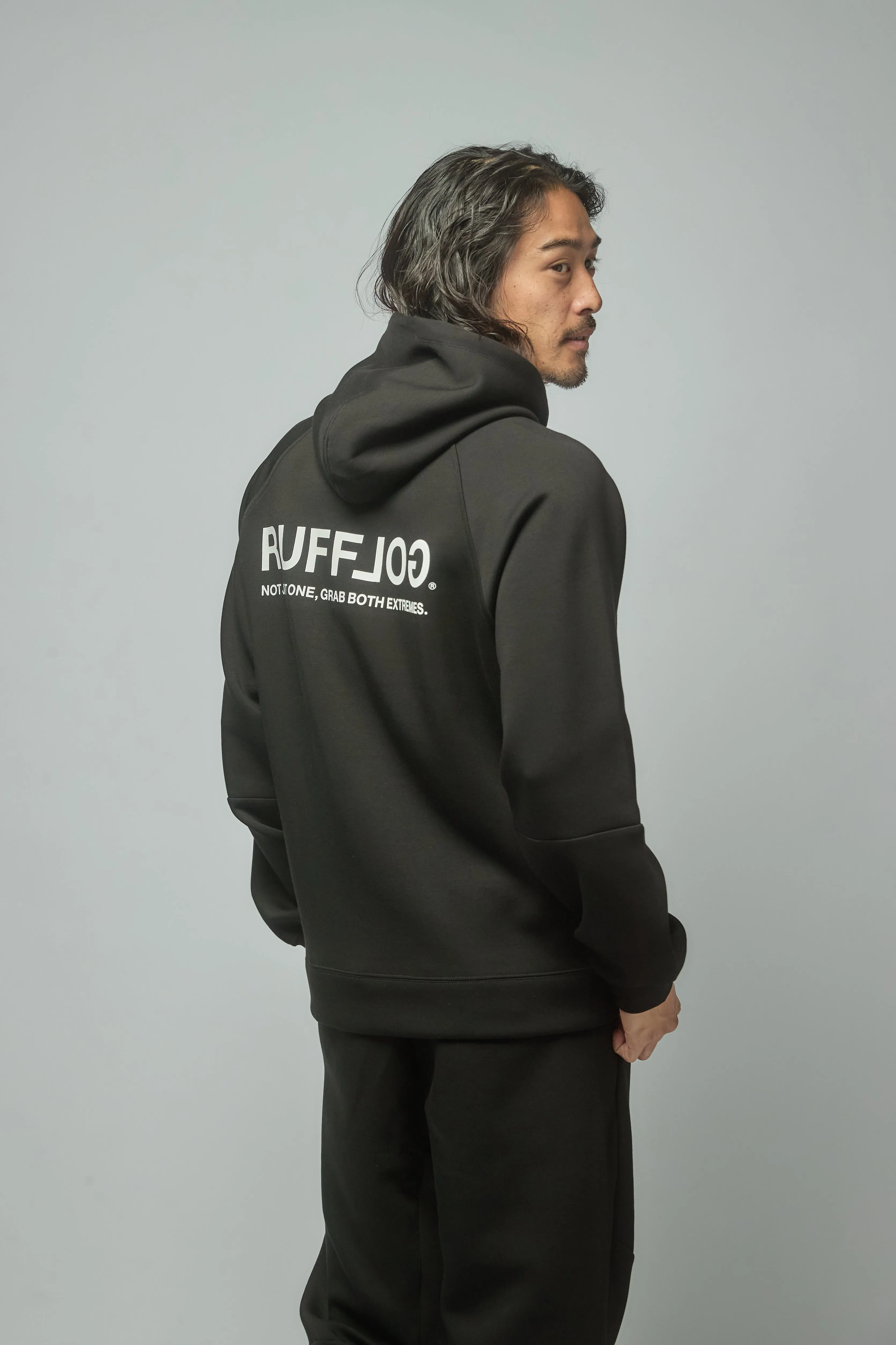 MULTIWAY WARM-UP HOODIE JACKET BLACK