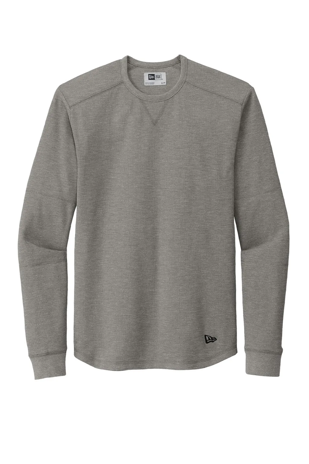 New Era Mens Thermal Crewneck Sweatshirt - Heather Shadow Grey