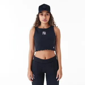 New Era T-Shirts And Tank Tops New York Yankees MLB Lifestyle Black Womens Crop Tank Top