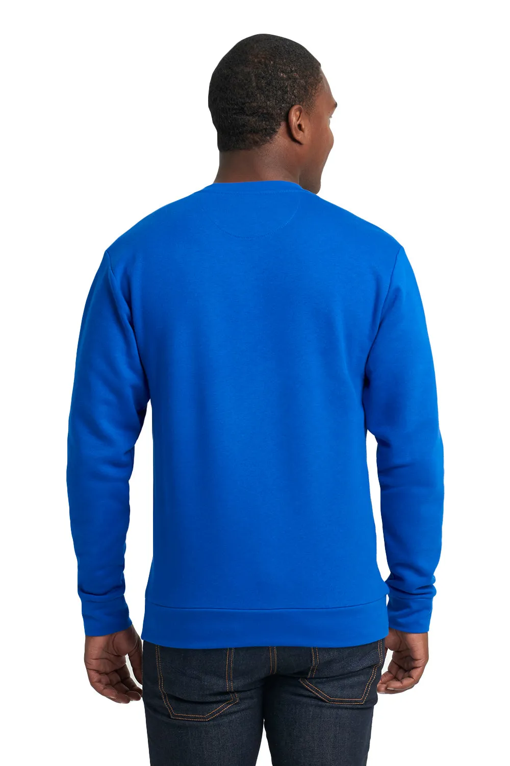 Next Level Mens Fleece Crewneck Sweatshirt w/ Pouch Pocket - Royal Blue