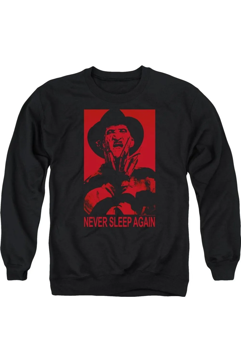 Nightmare On Elm Street Never Sleep Again Adult Crewneck Sweatshirt