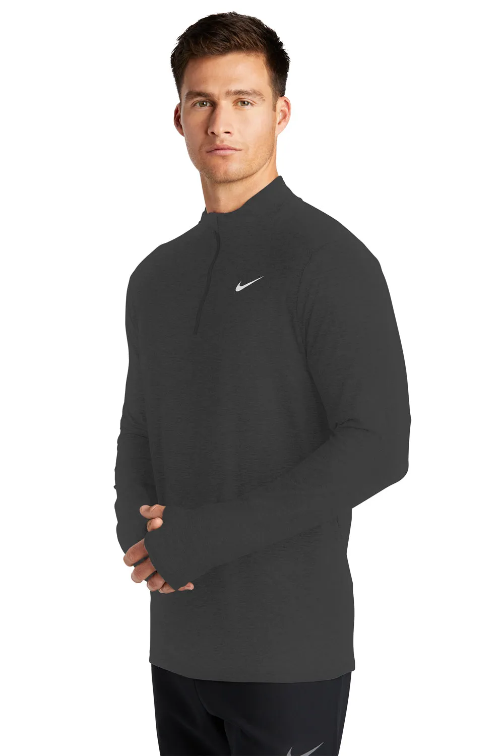 Nike Mens Element Dri-Fit Moisture Wicking 1/4 Zip Sweatshirt - Anthracite Grey