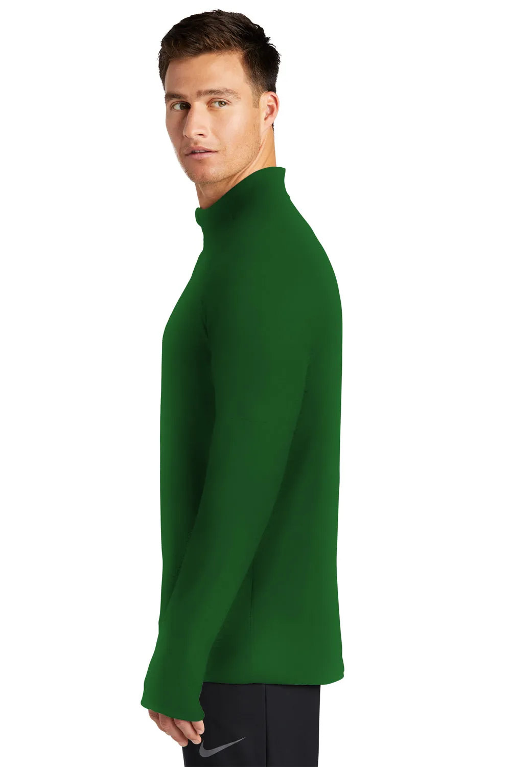 Nike Mens Element Dri-Fit Moisture Wicking 1/4 Zip Sweatshirt - Dark Green