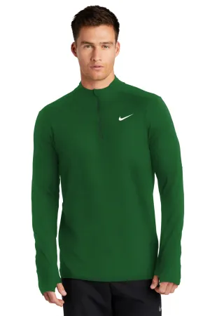 Nike Mens Element Dri-Fit Moisture Wicking 1/4 Zip Sweatshirt - Dark Green