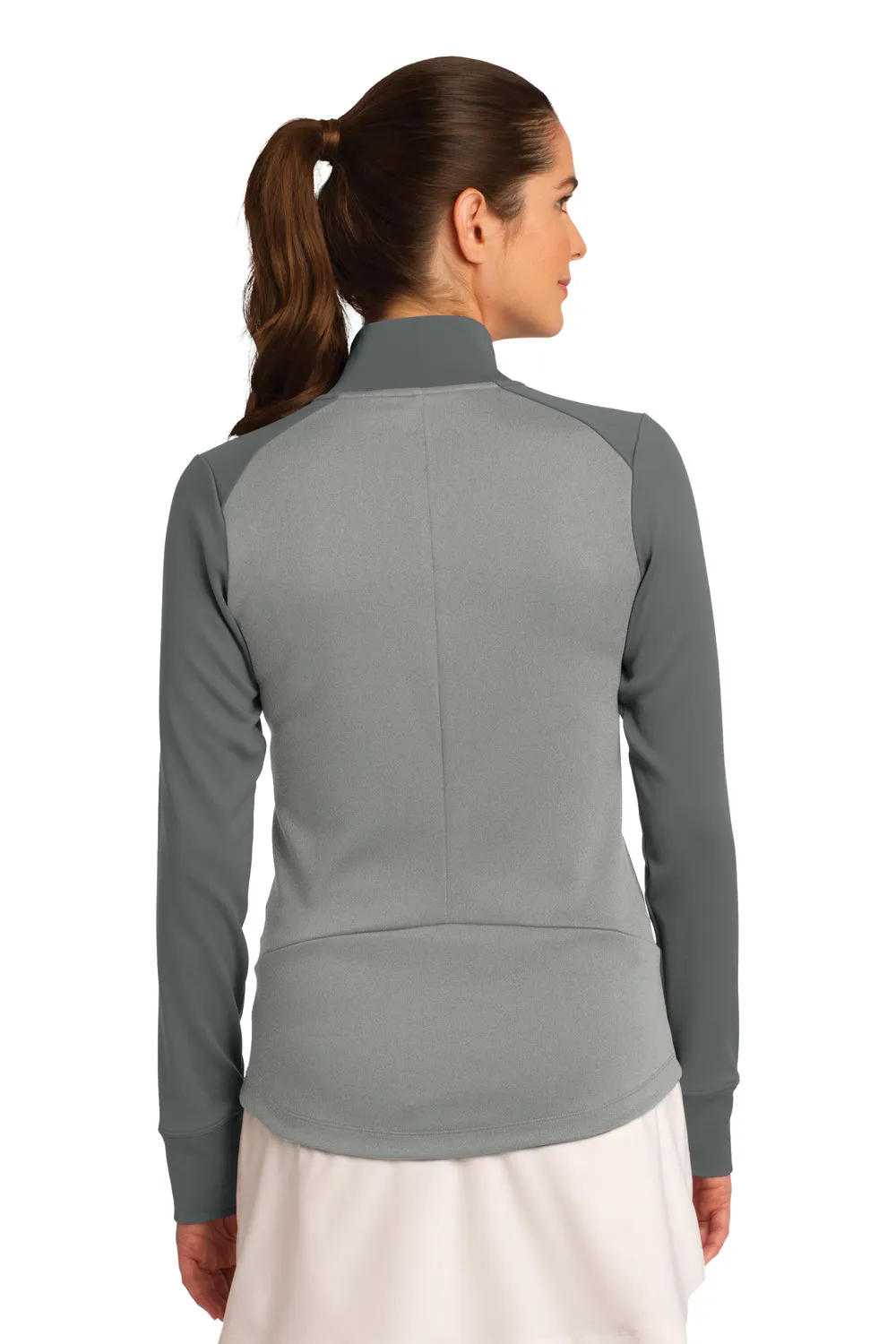 Nike Womens Dri-Fit Moisture Wicking 1/4 Zip Sweatshirt - Heather Grey/Dark Grey