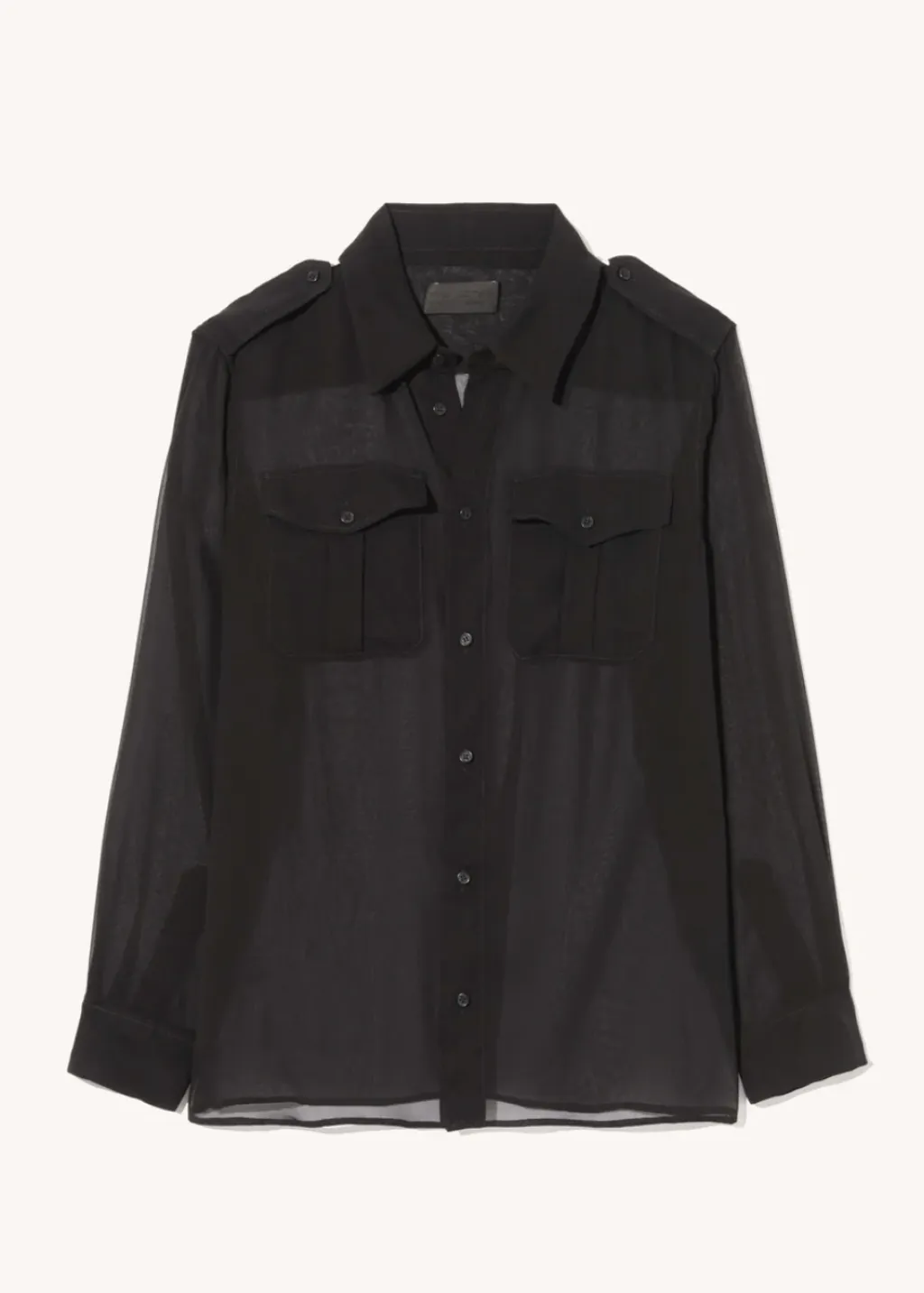 Nili Lotan Betty C. Silk Shirt in Black Clothing_nili-lotan