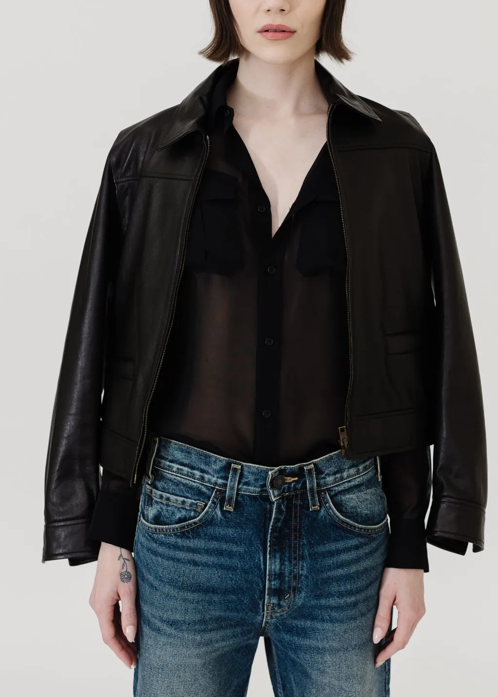 Nili Lotan Betty C. Silk Shirt in Black Clothing_nili-lotan