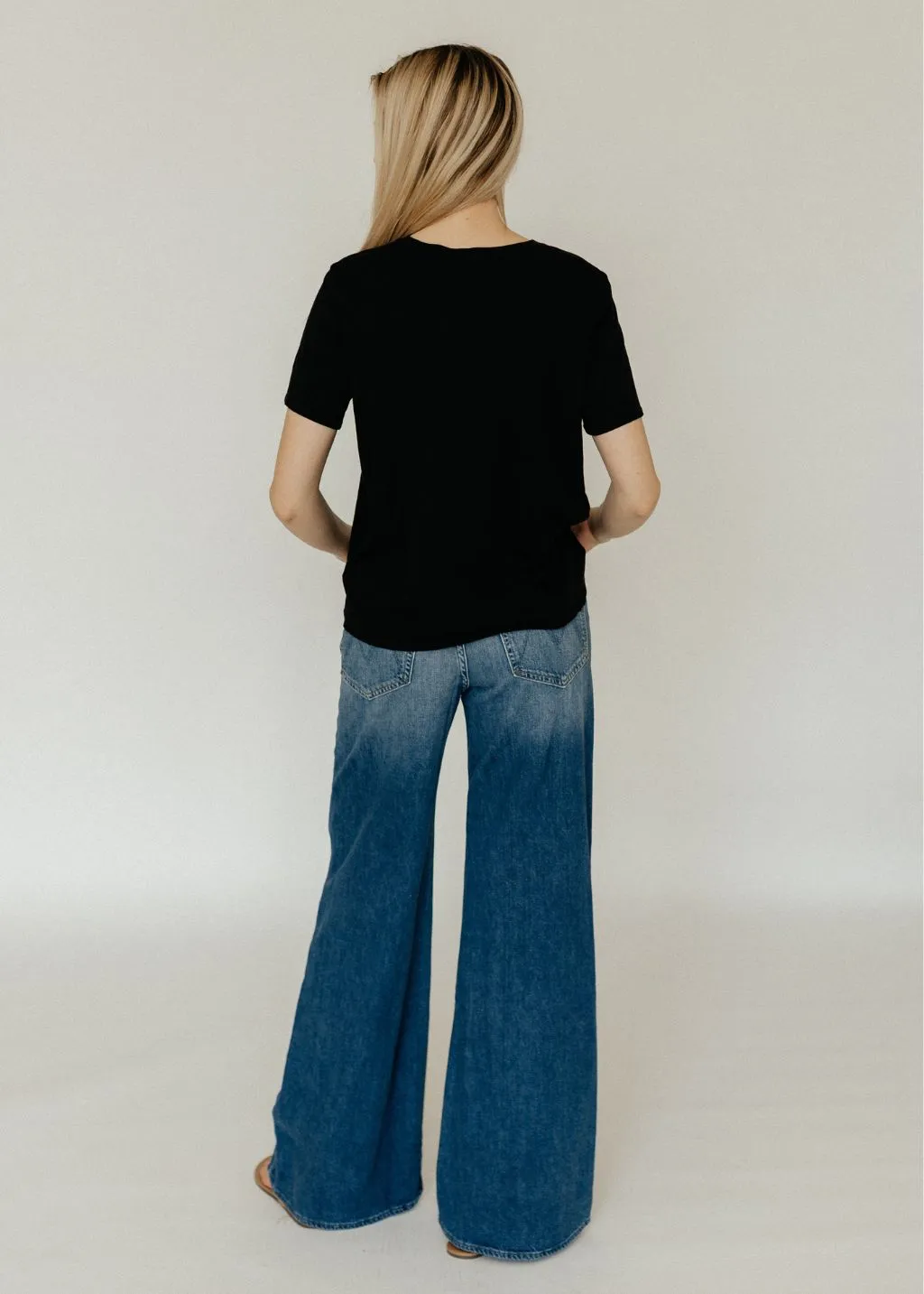 Nili Lotan Marley Tee in Jet Black Clothing_nili-lotan