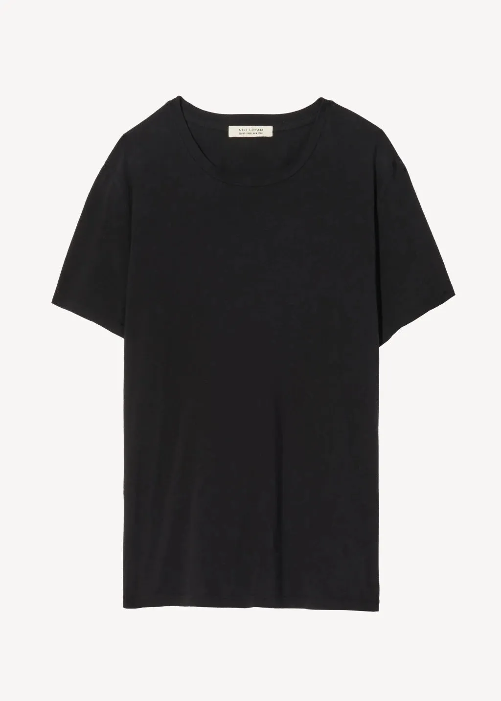 Nili Lotan Marley Tee in Jet Black Clothing_nili-lotan