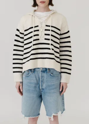 Nili Lotan Noemi Stripe Sweater in Ivory/Black Stripe Clothing_nili-lotan