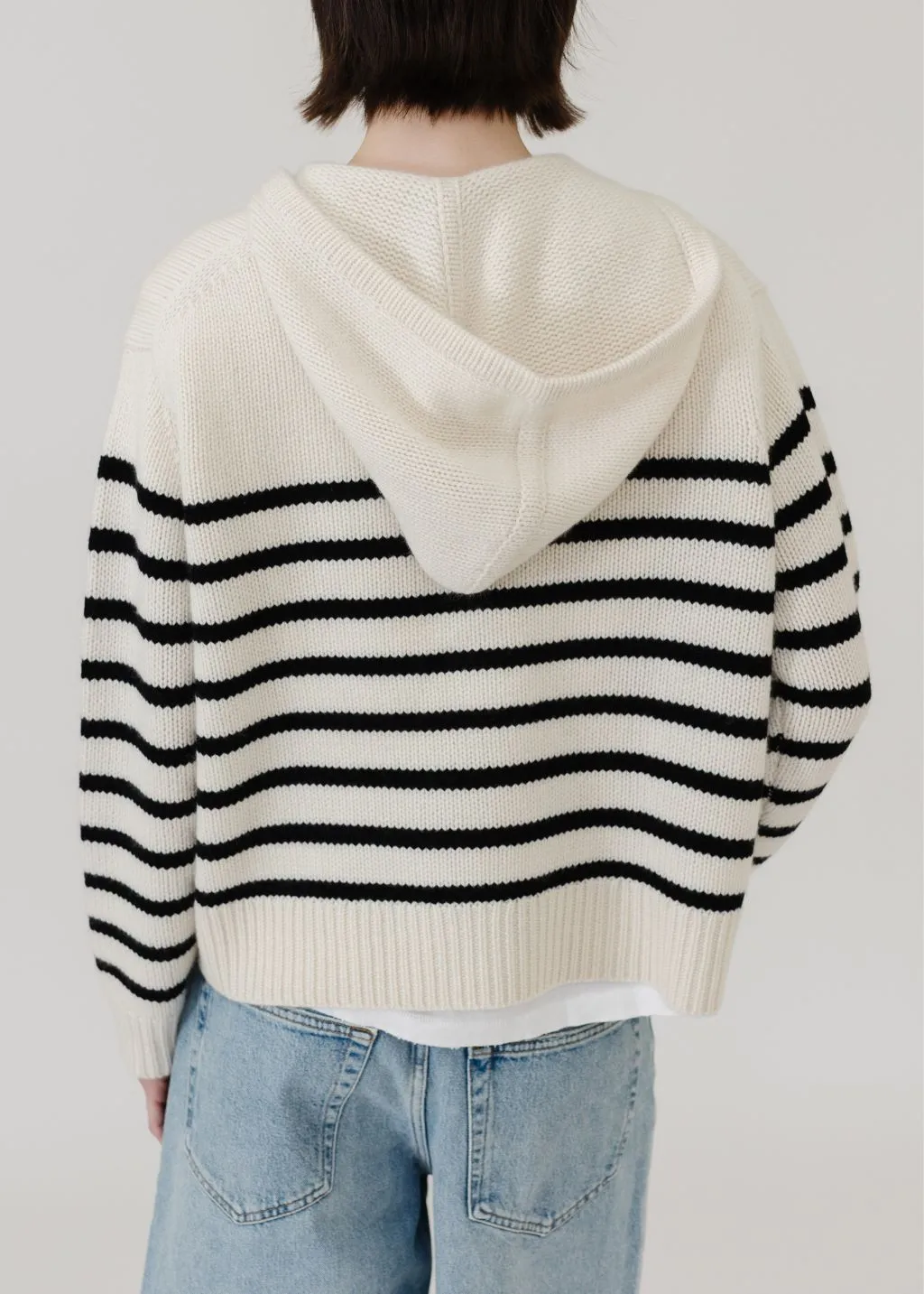 Nili Lotan Noemi Stripe Sweater in Ivory/Black Stripe Clothing_nili-lotan