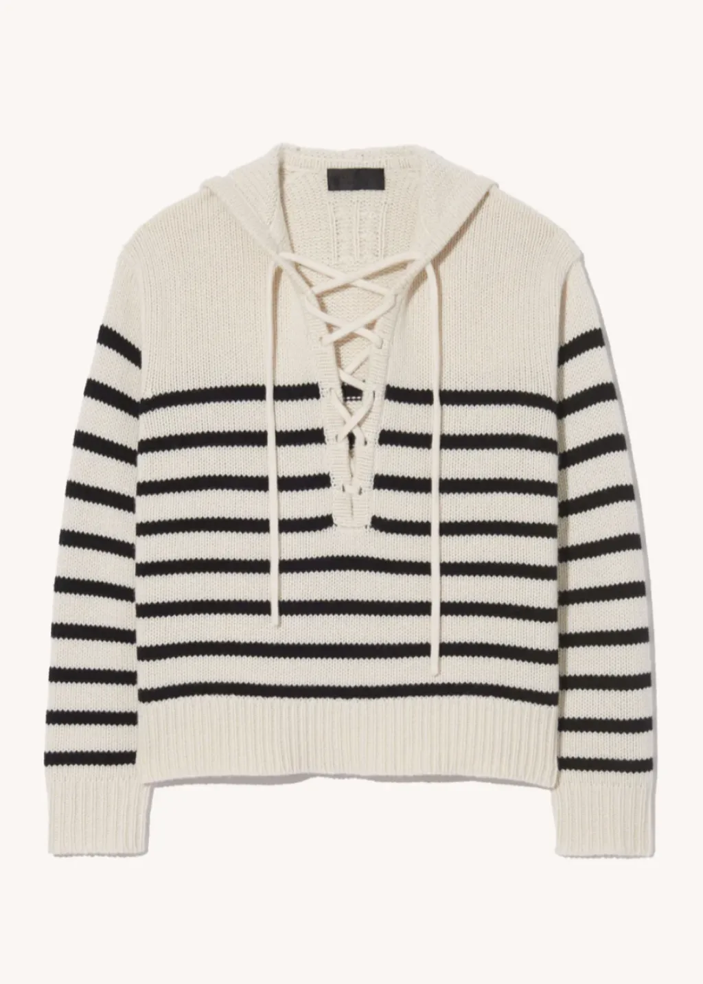 Nili Lotan Noemi Stripe Sweater in Ivory/Black Stripe Clothing_nili-lotan