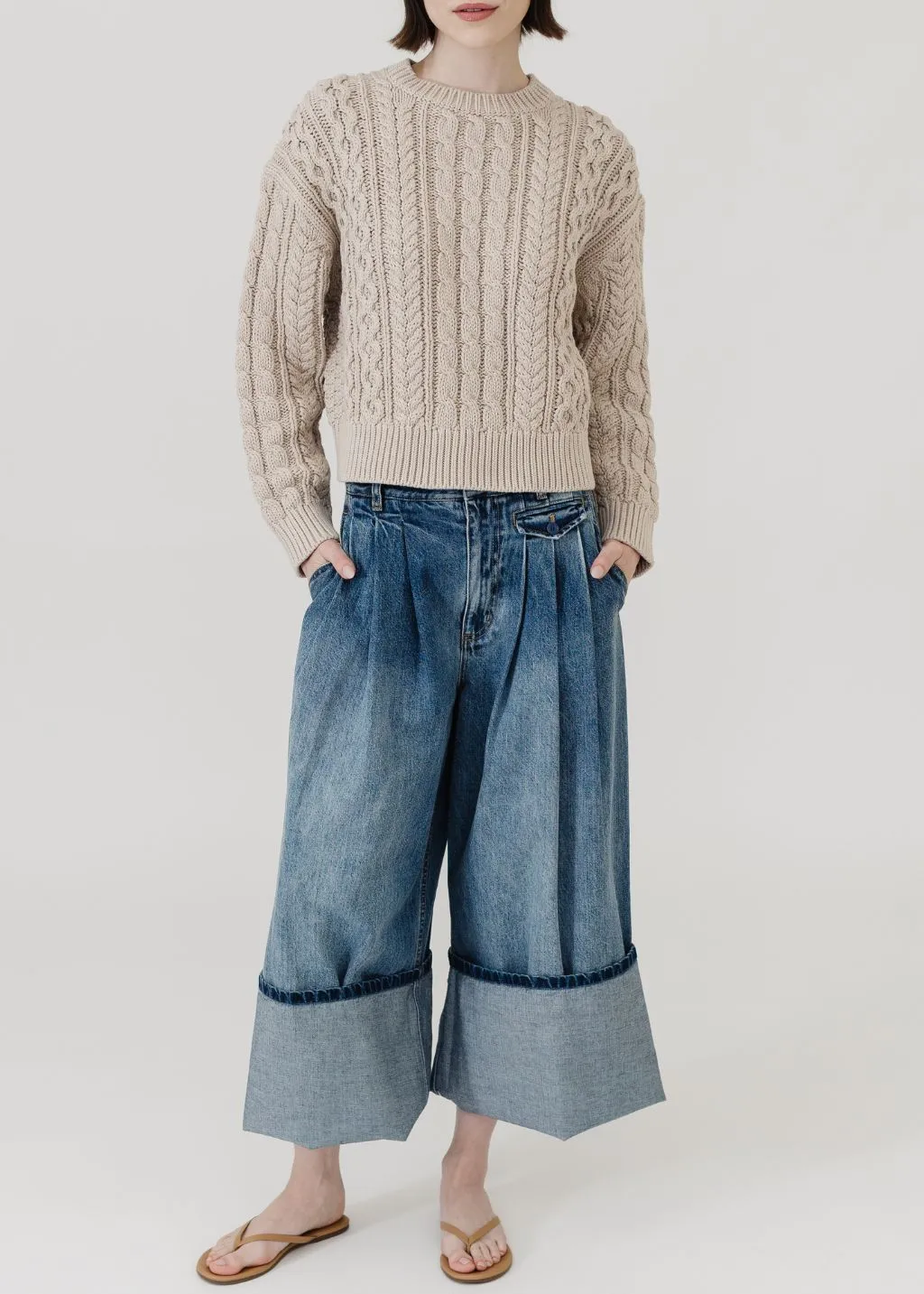 Nili Lotan Rory Sweater in Light Beige Clothing_nili-lotan