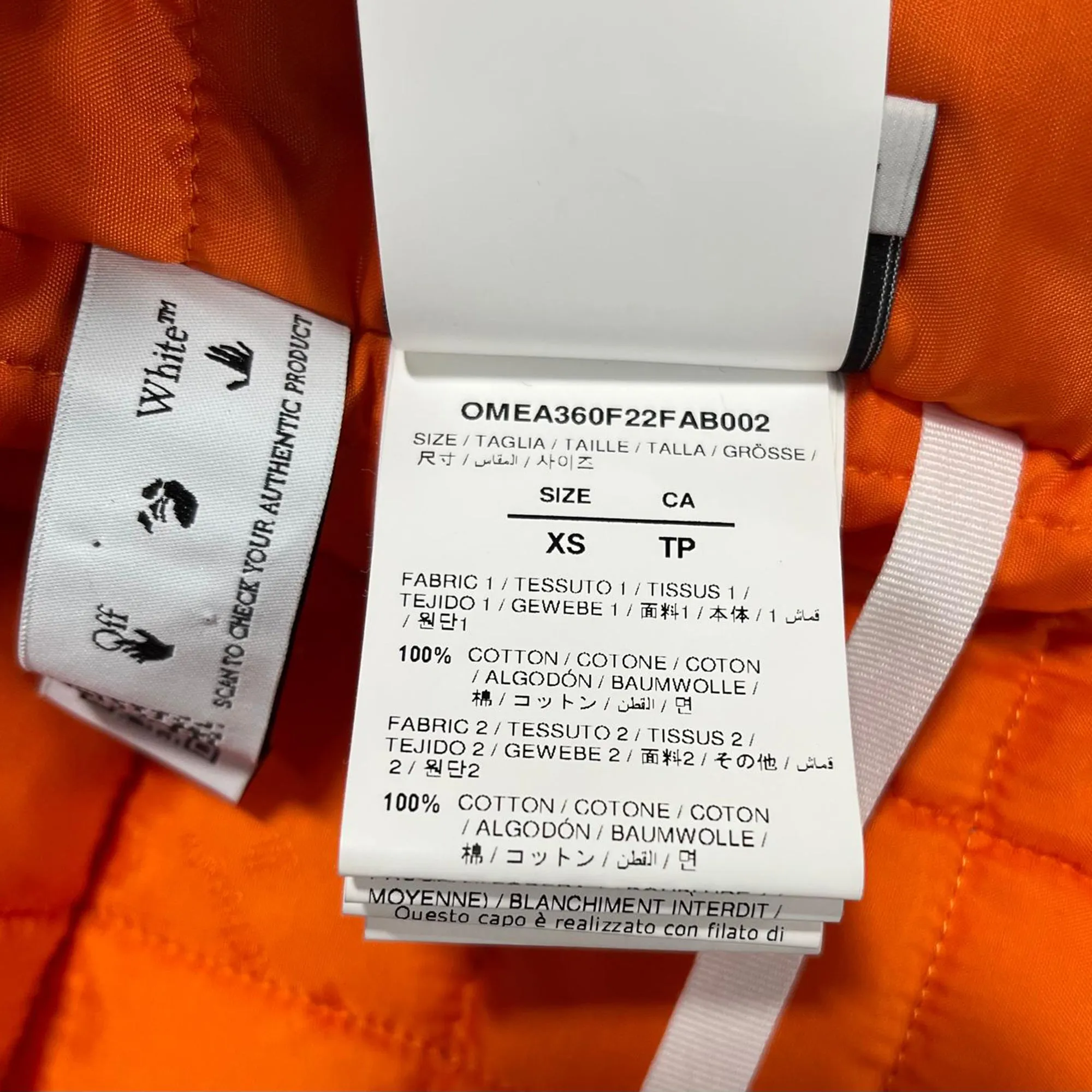 Off-White Arrow Logo Plaid Shirt Jacket in Blue and Yellow Cotton
