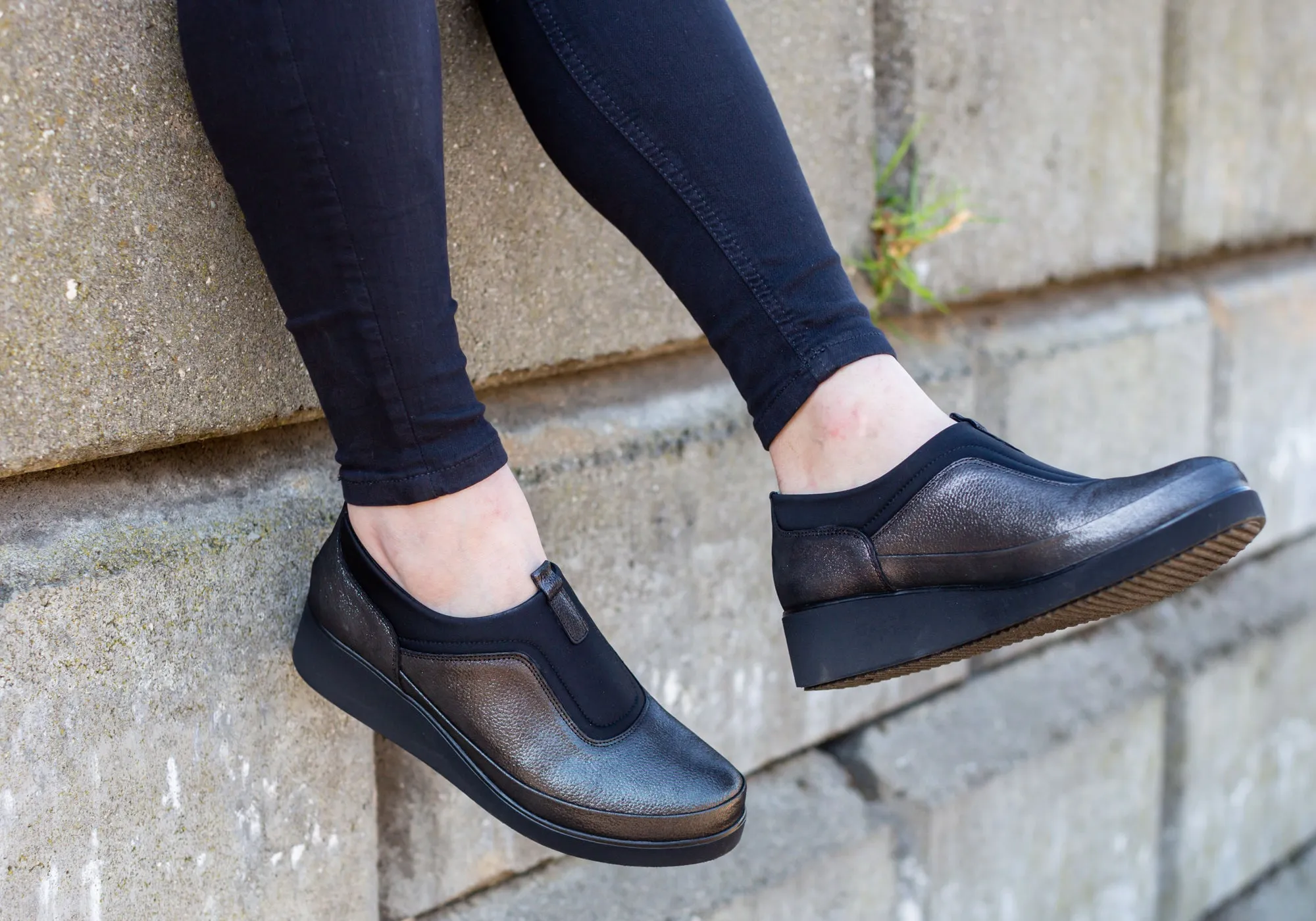 Orizonte Sydney Womens European Comfortable Cushioned Slip On Shoes Orizonte Shoes
