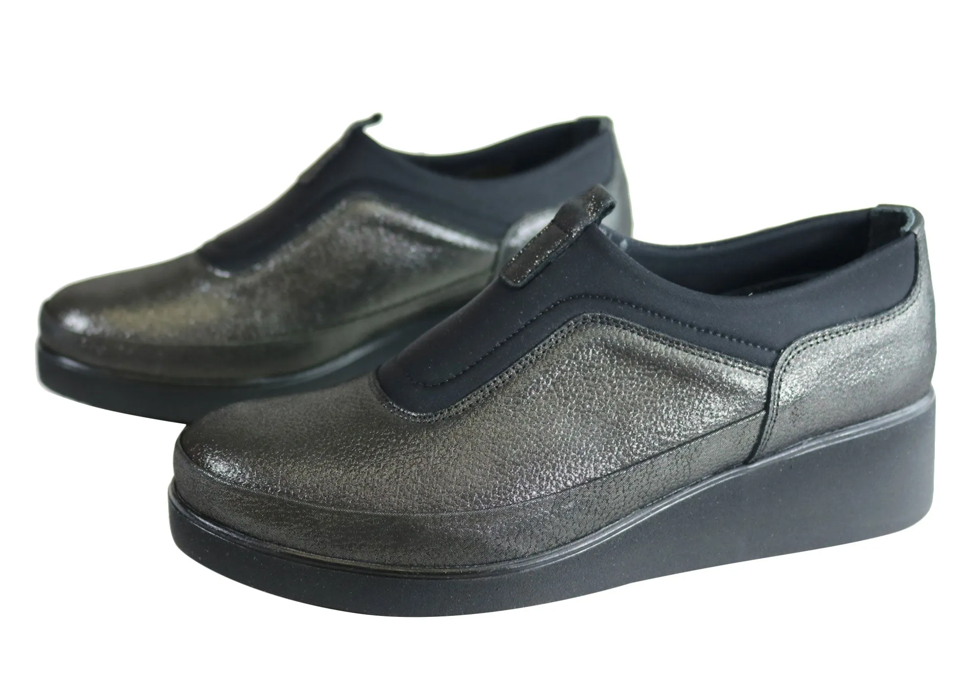 Orizonte Sydney Womens European Comfortable Cushioned Slip On Shoes Orizonte Shoes