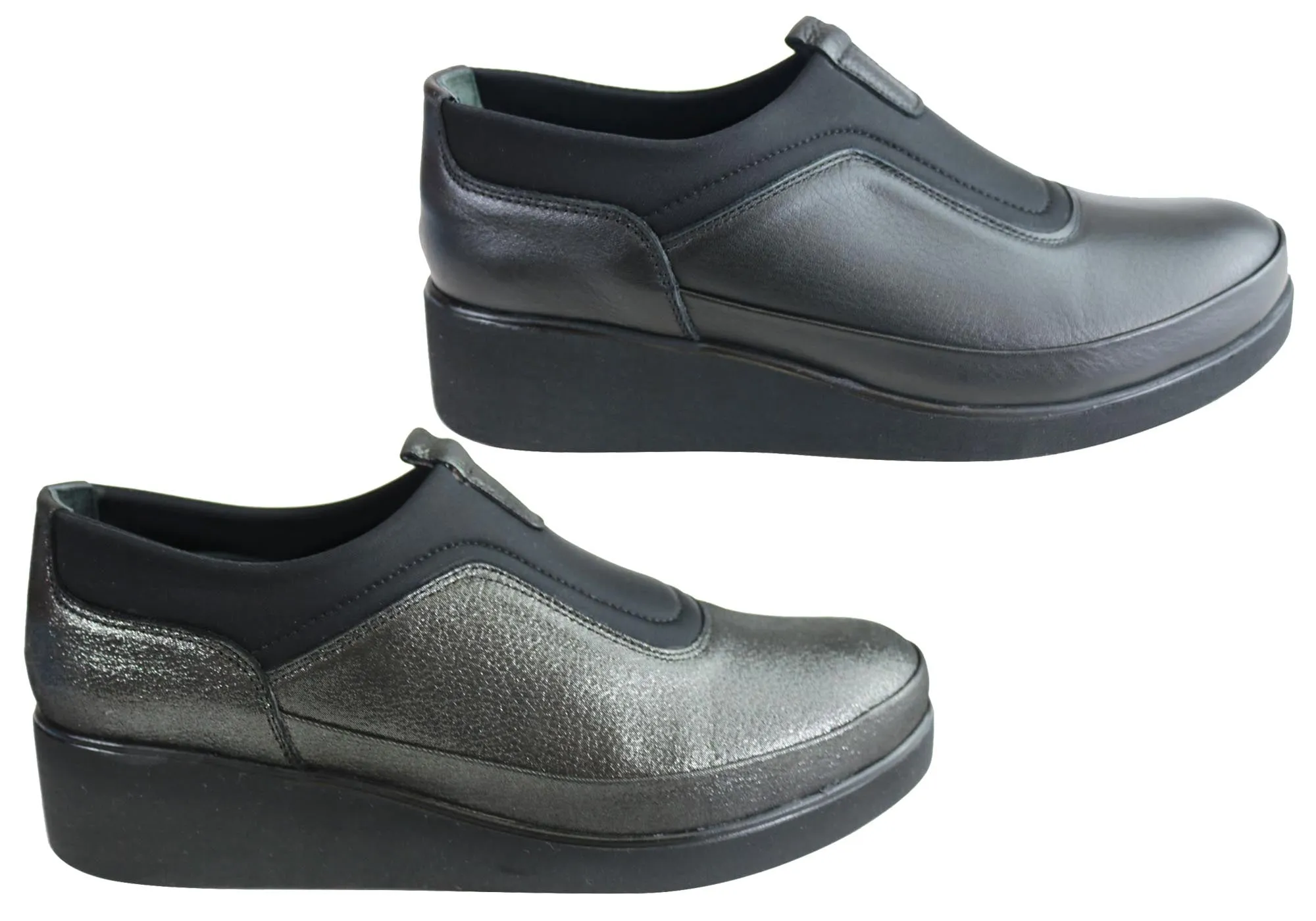 Orizonte Sydney Womens European Comfortable Cushioned Slip On Shoes Orizonte Shoes
