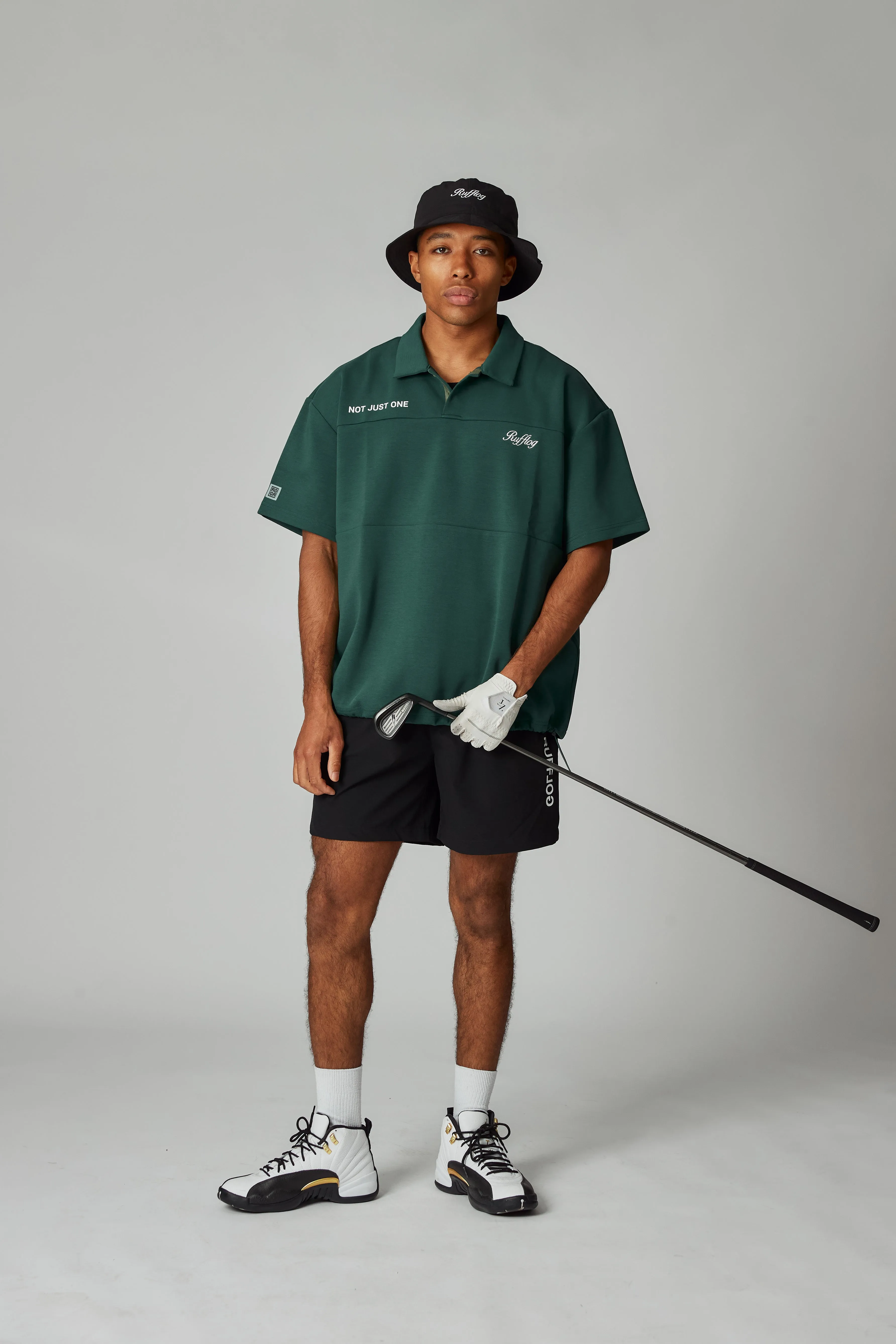 OVER SIZE SQUARE LOGO S/S POLO GREEN