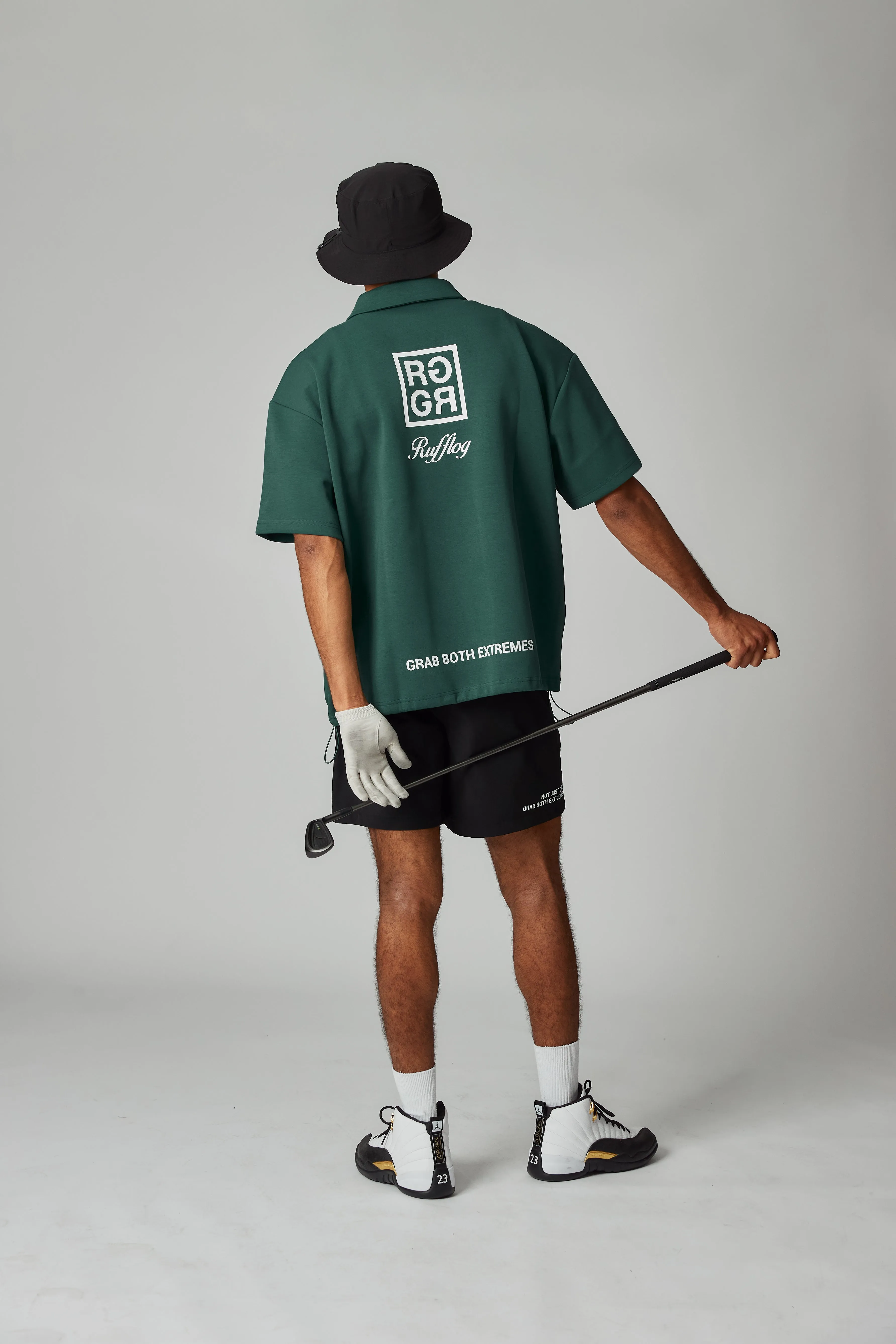 OVER SIZE SQUARE LOGO S/S POLO GREEN