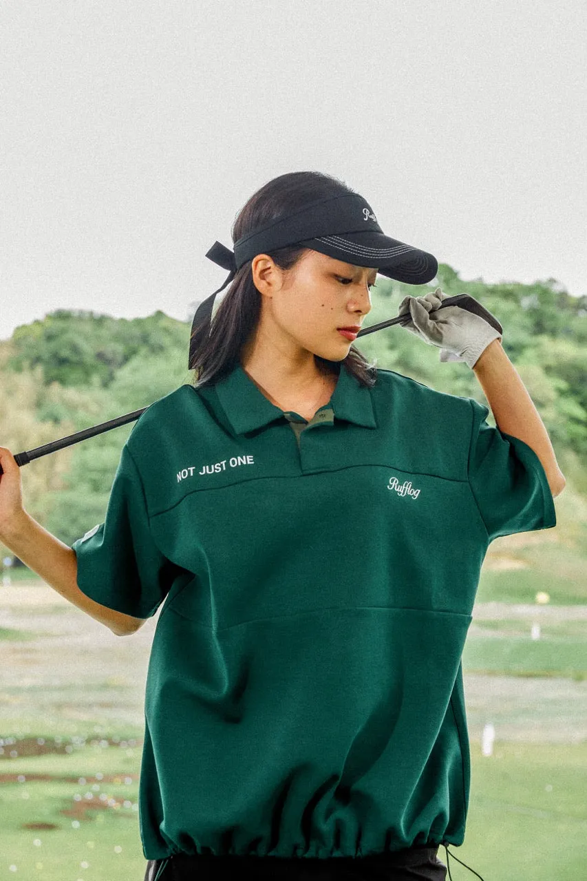 OVER SIZE SQUARE LOGO S/S POLO GREEN