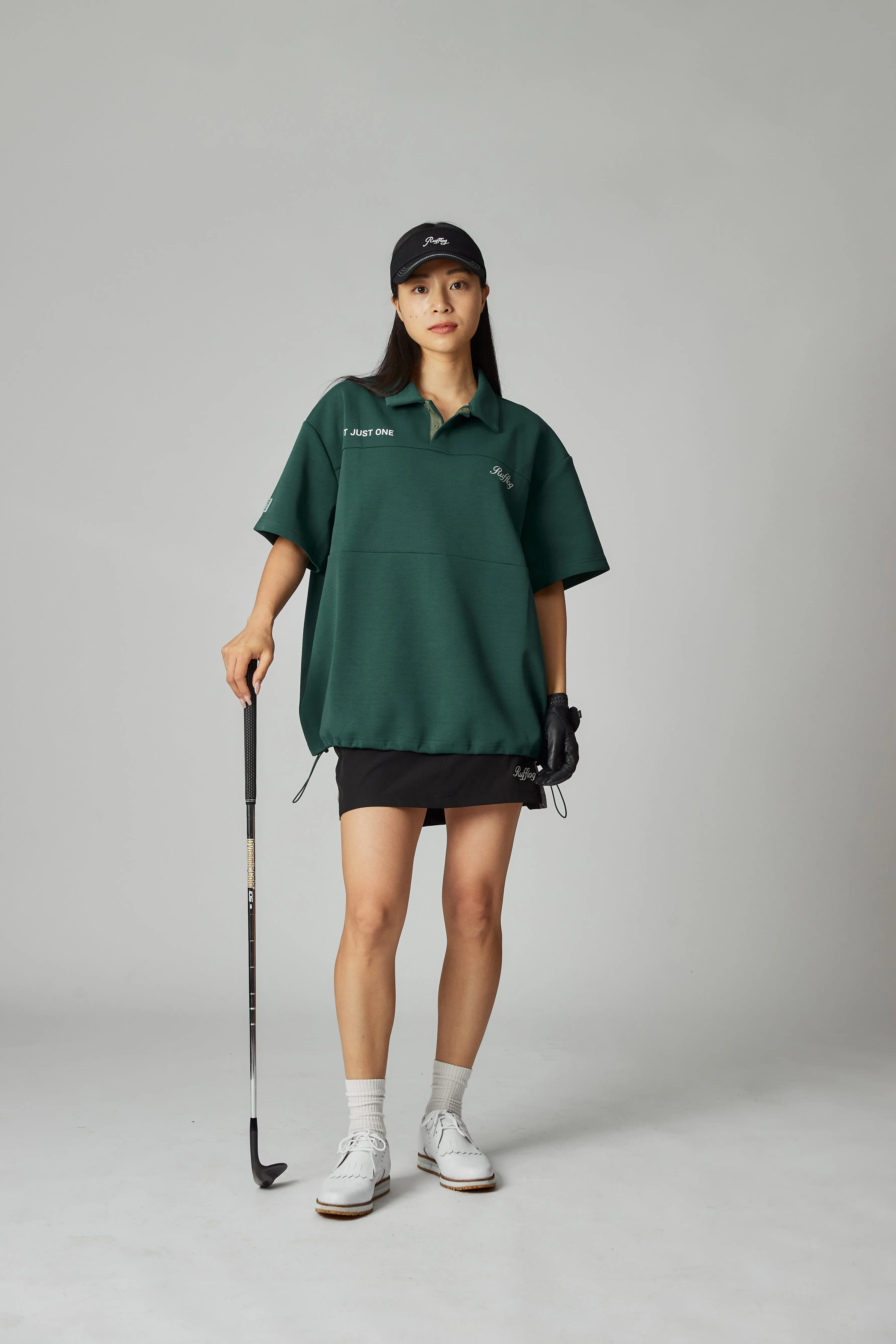 OVER SIZE SQUARE LOGO S/S POLO GREEN