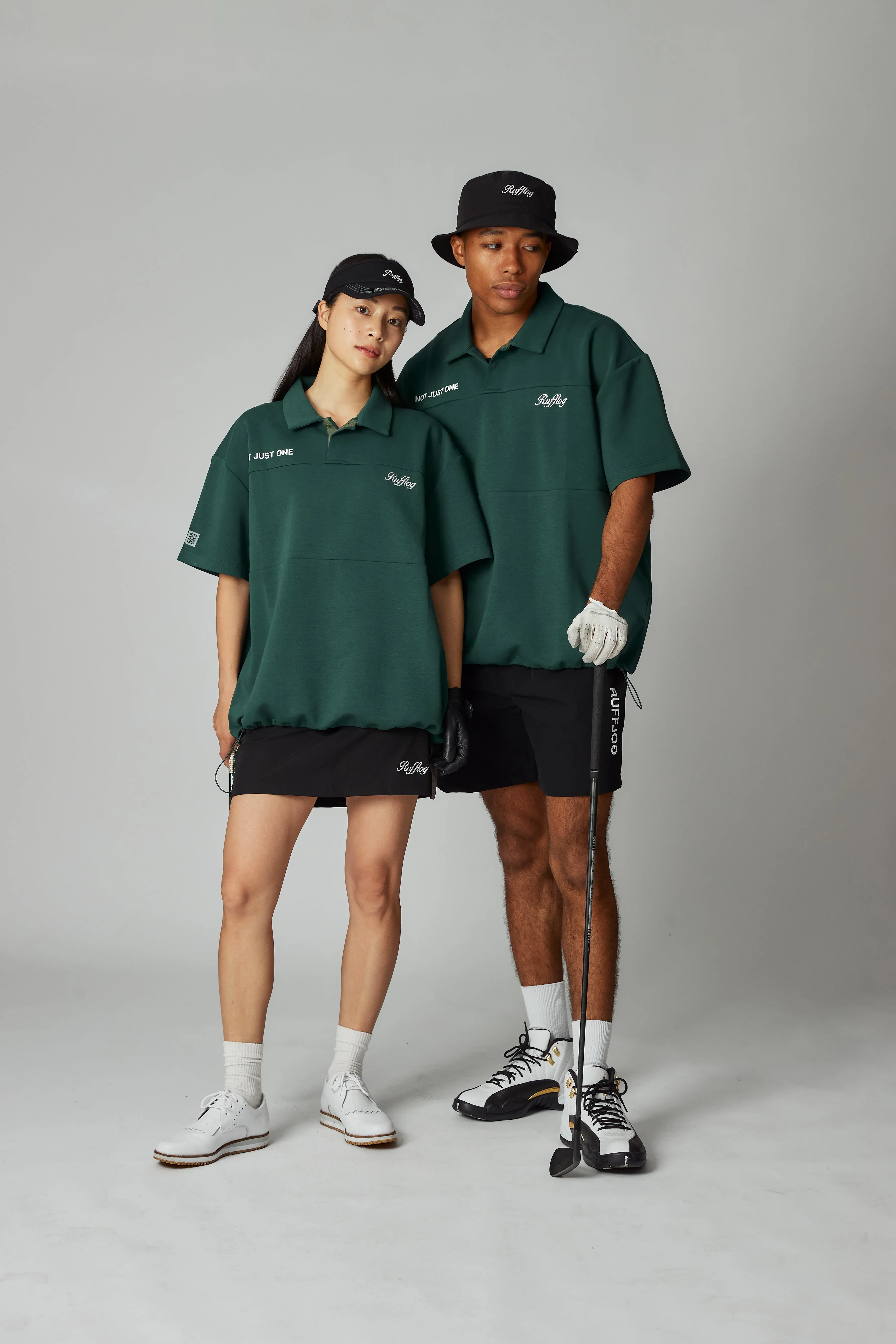 OVER SIZE SQUARE LOGO S/S POLO GREEN