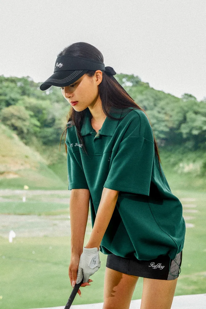 OVER SIZE SQUARE LOGO S/S POLO GREEN