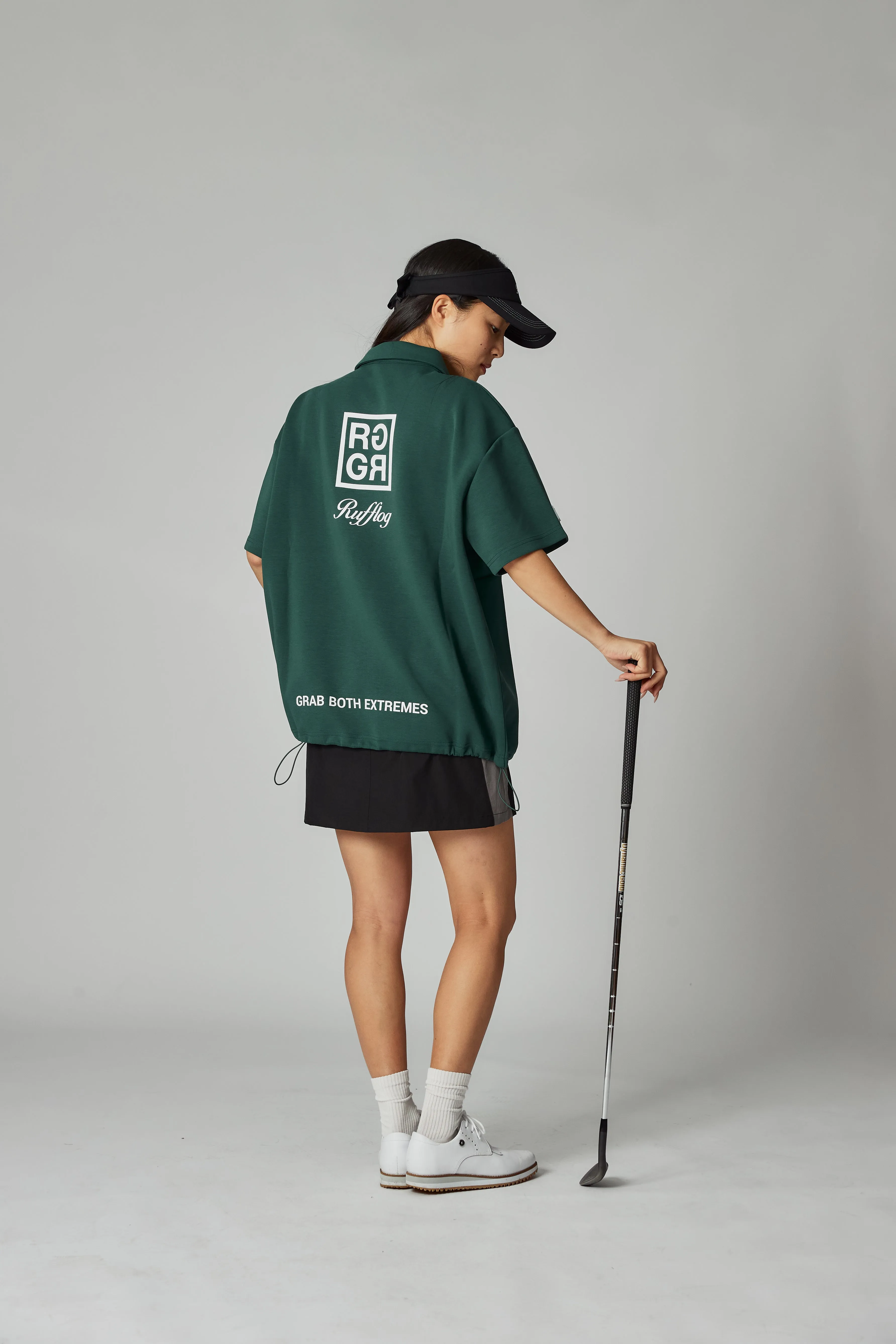 OVER SIZE SQUARE LOGO S/S POLO GREEN