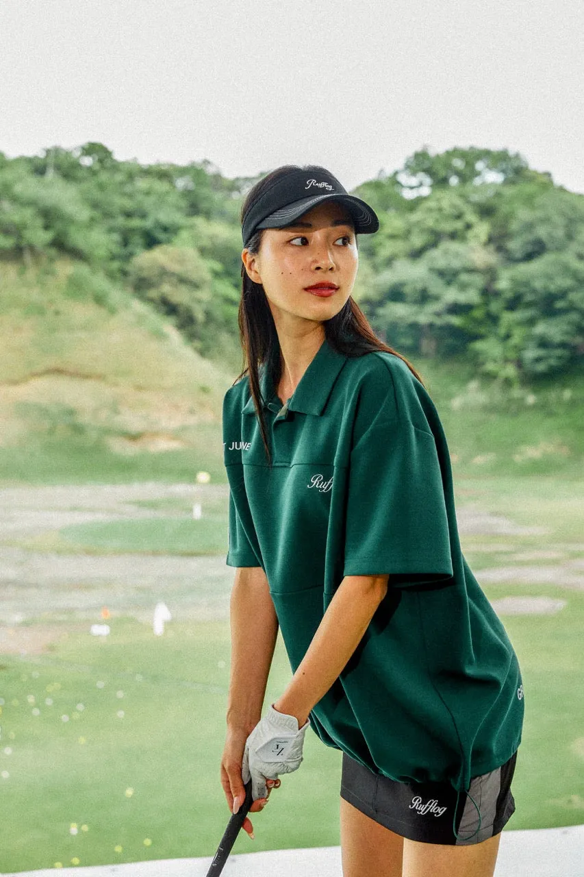 OVER SIZE SQUARE LOGO S/S POLO GREEN