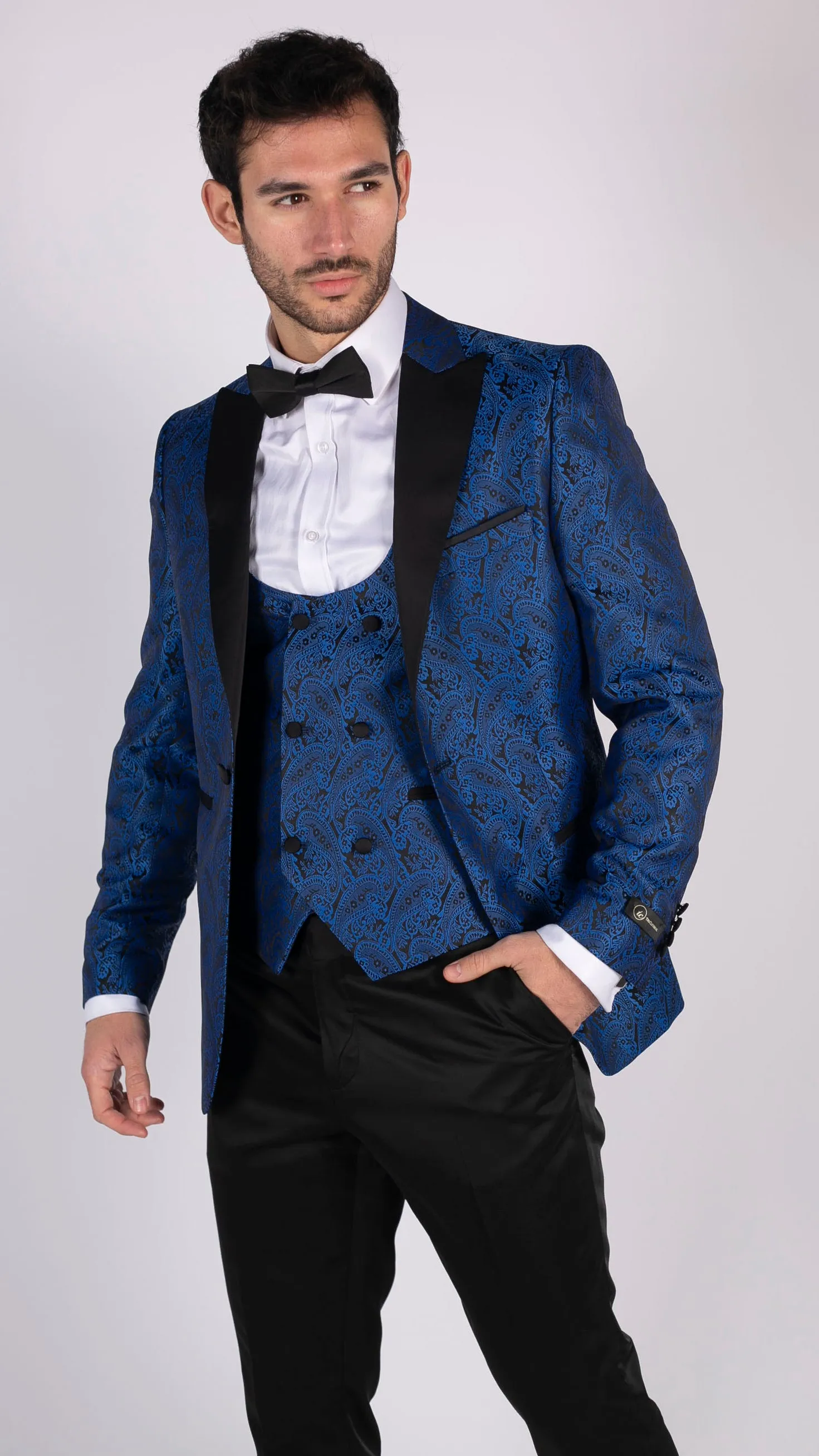 Paisley Tuxedo Blazer Waistcoat Jacket