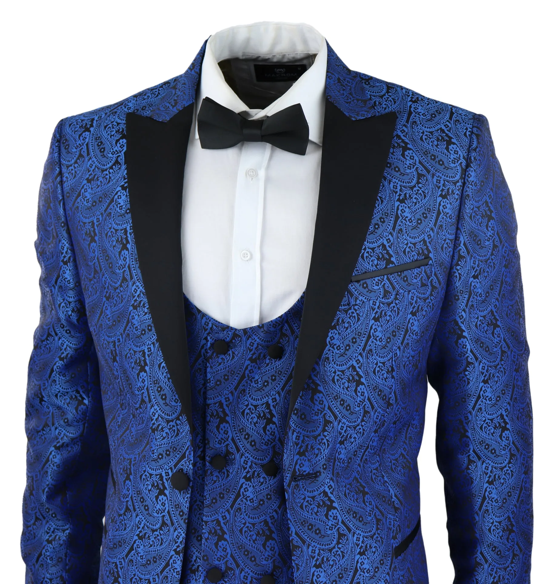 Paisley Tuxedo Blazer Waistcoat Jacket