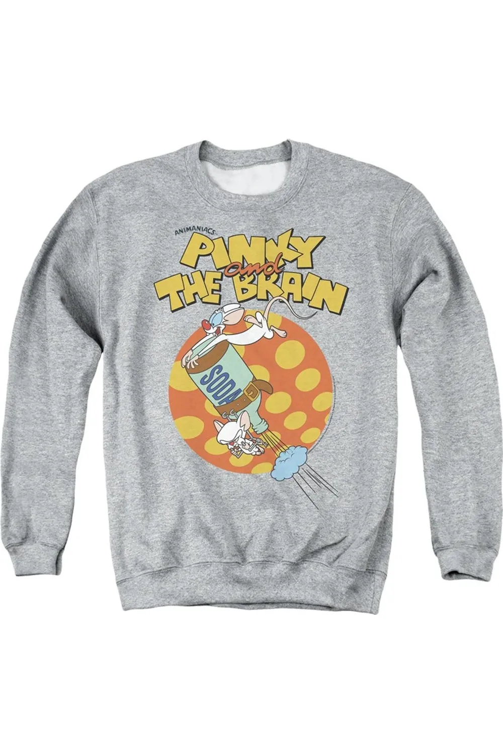 Pinky And The Brain Soda Adult Crewneck Sweatshirt