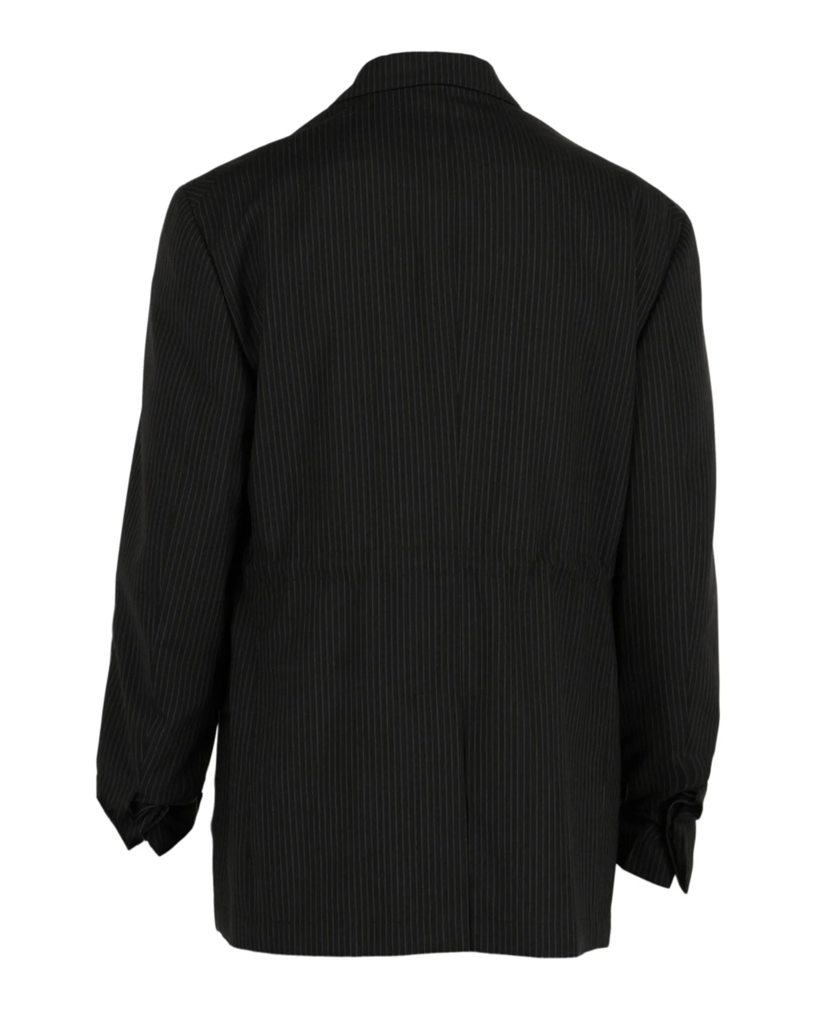 Pinstriped Wool Blazer