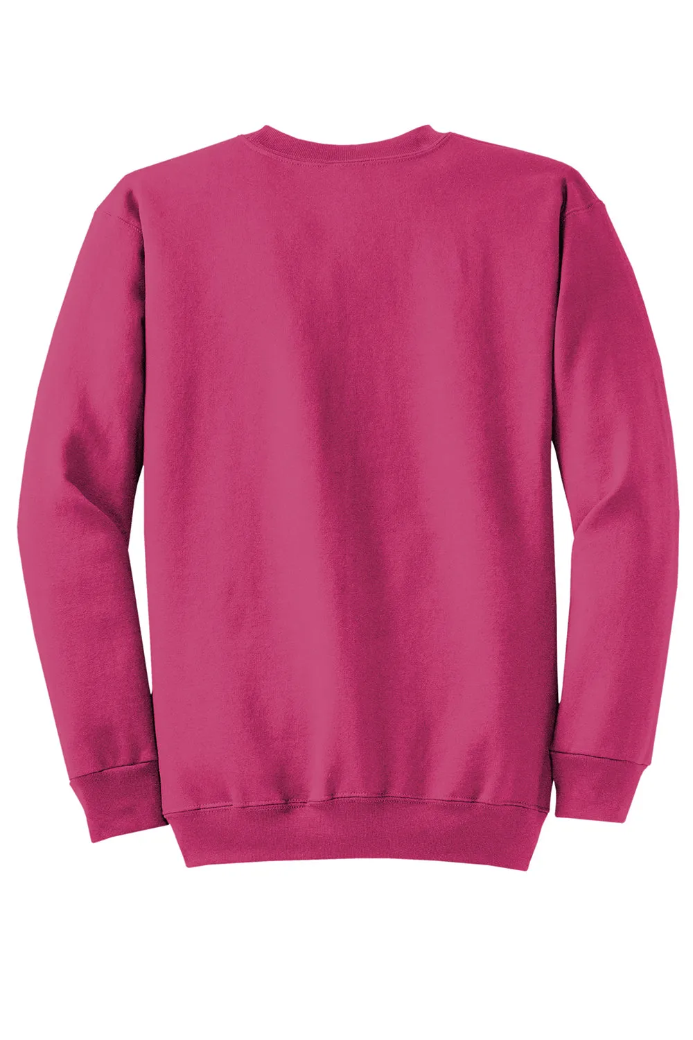 Port & Company Mens Core Pill Resistant Fleece Crewneck Sweatshirt - Sangria Pink