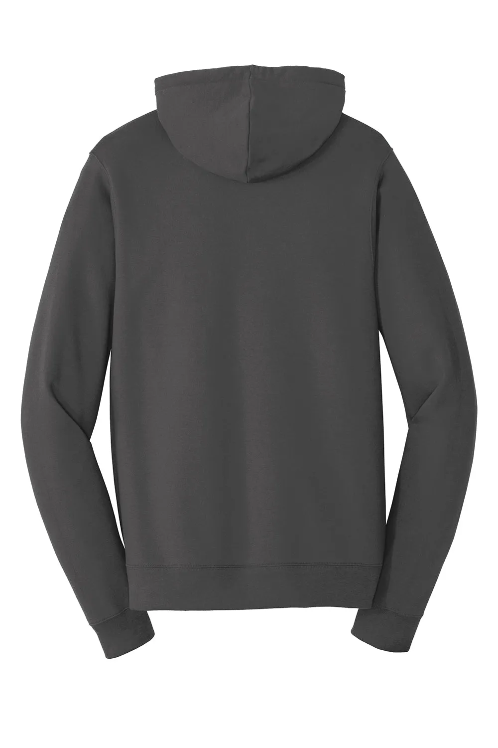 Port & Company Mens Fan Favorite Fleece Full Zip Hooded Sweatshirt Hoodie w/ Pockets - Charcoal Grey