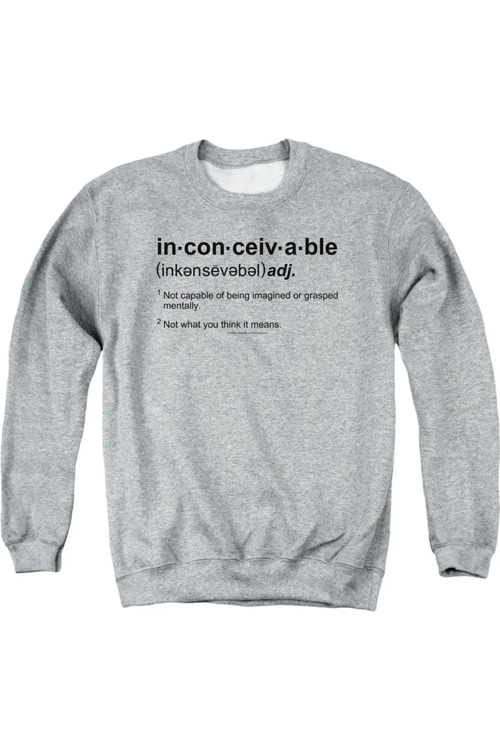 Princess Bride Definition Adult Crewneck Sweatshirt