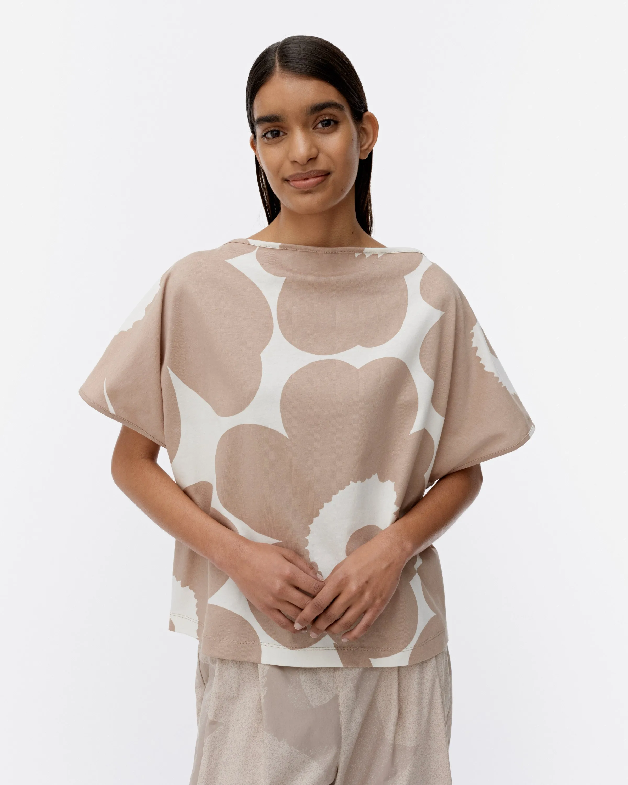 Puhvi Unikko Boat Neck Short Sleeve Top 60cm Clothing_Marimekko