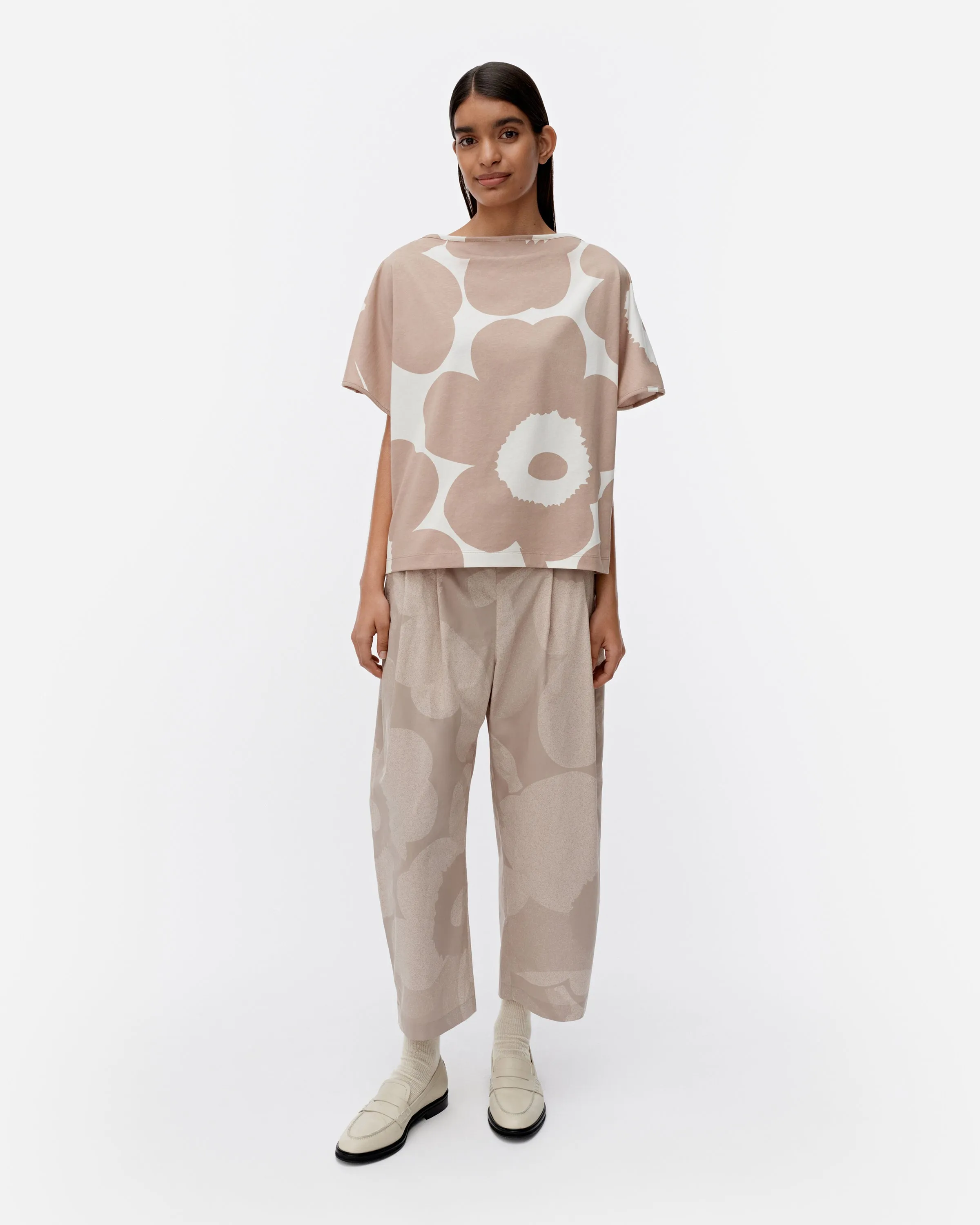 Puhvi Unikko Boat Neck Short Sleeve Top 60cm Clothing_Marimekko