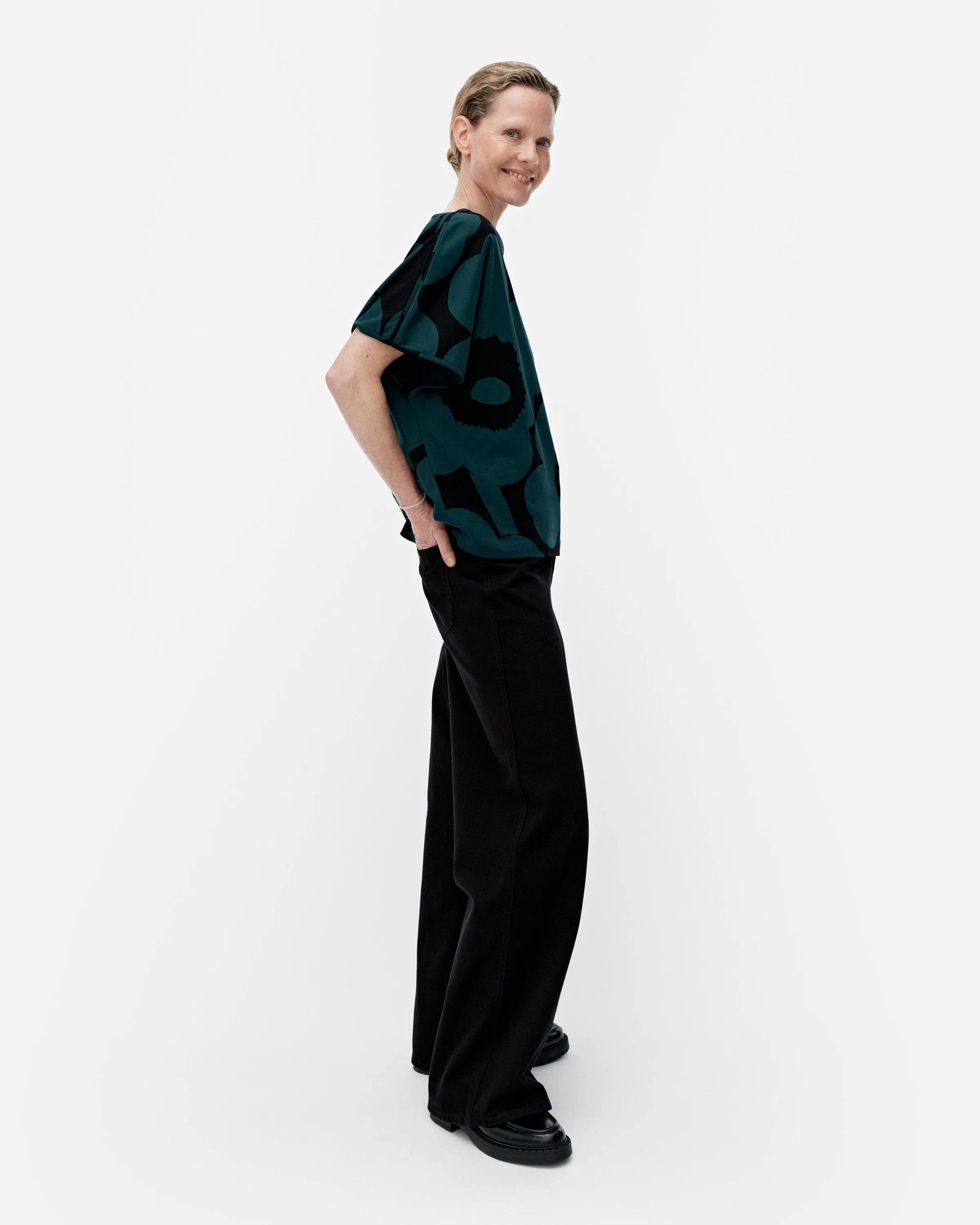 Puhvi Unikko Boat Neck Short Sleeve Top 60cm Clothing_Marimekko