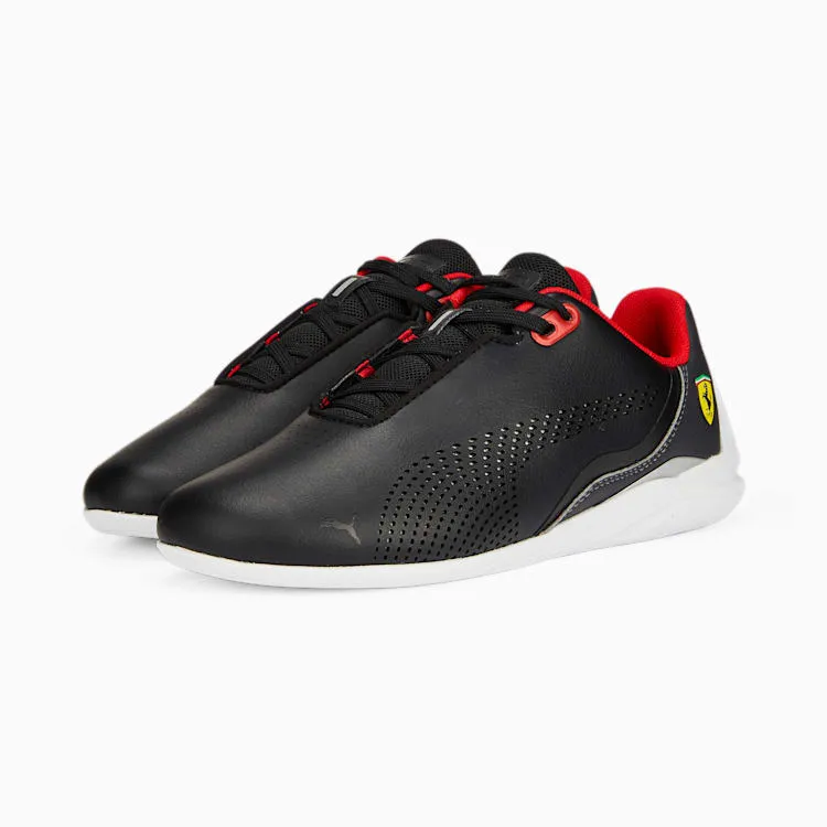 PUMA KID'S FERRARI DRIFT CAT BLACK/RED SNEAKER SHOES