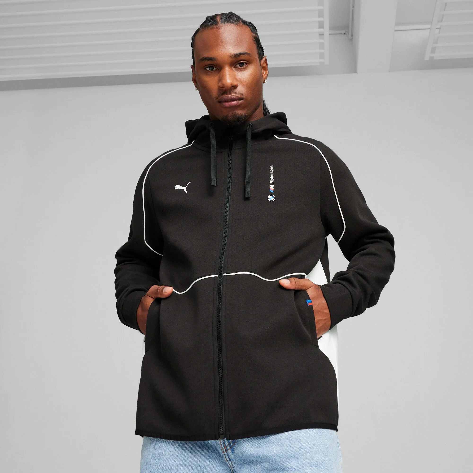 PUMA Men's BMW M Motorsport Hooded Motorsport Sweat Jacket