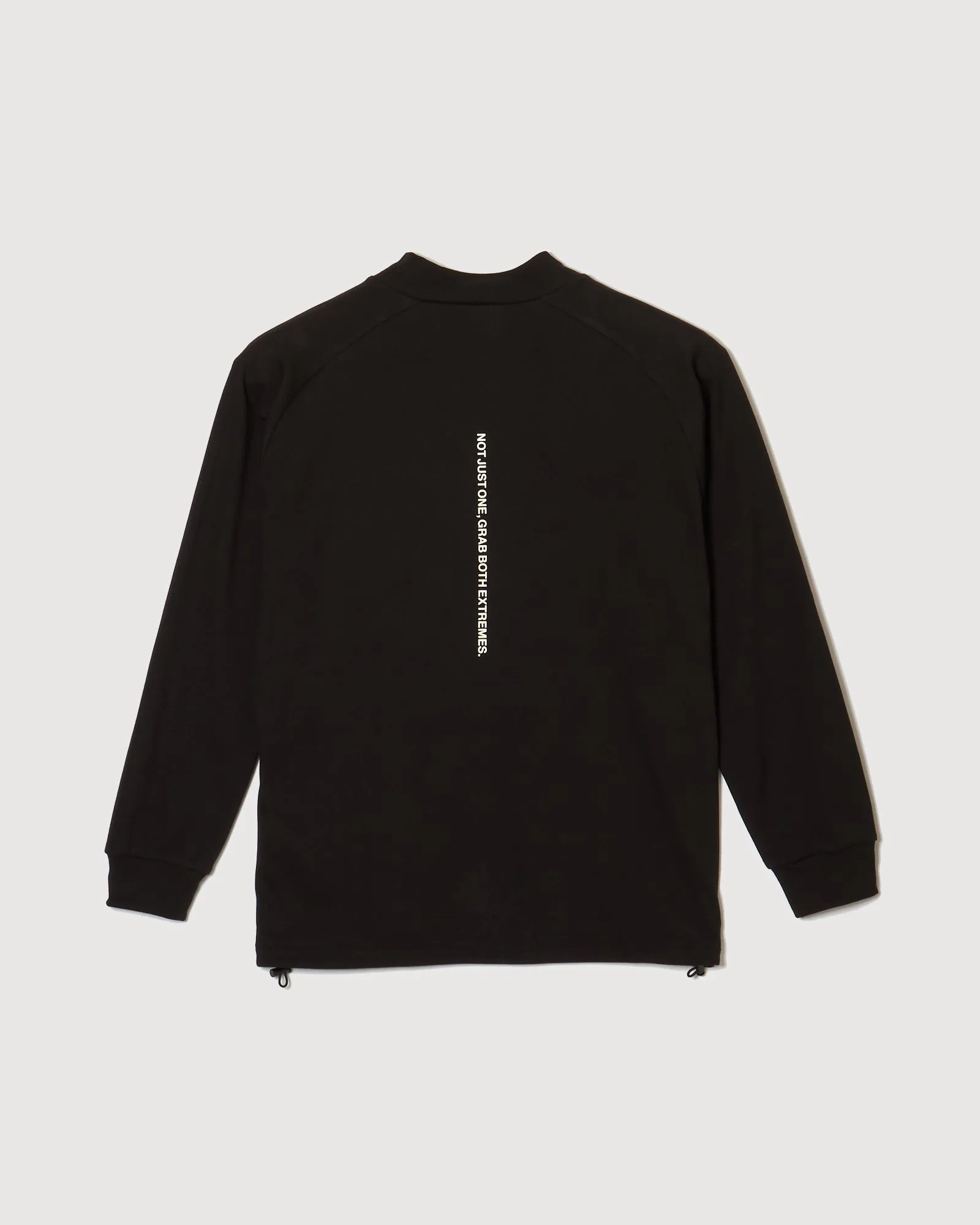 RAGLAN SLEEVE L/S MOCK NECK BLACK