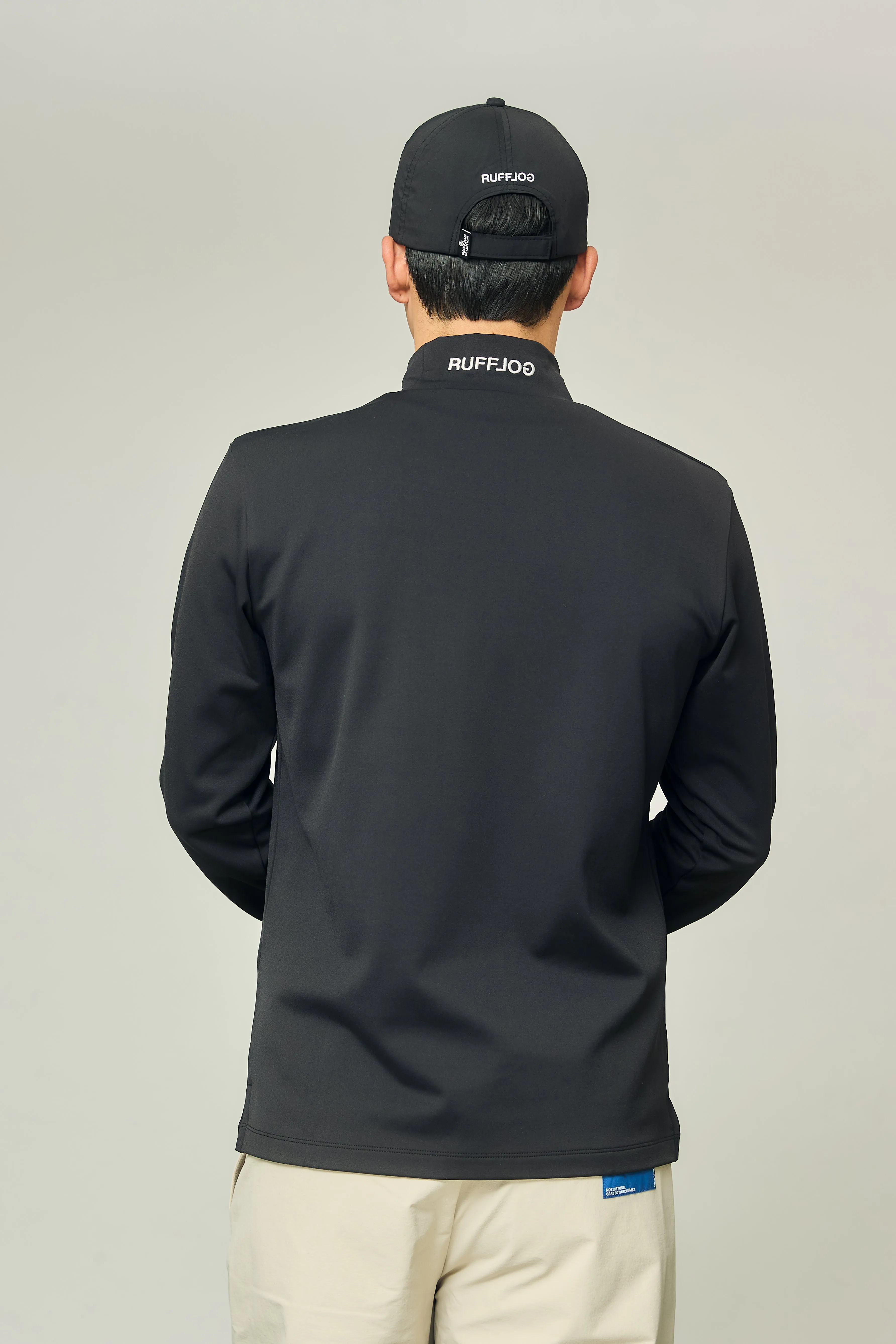 RAGLAN SLEEVE L/S MOCK NECK BLACK
